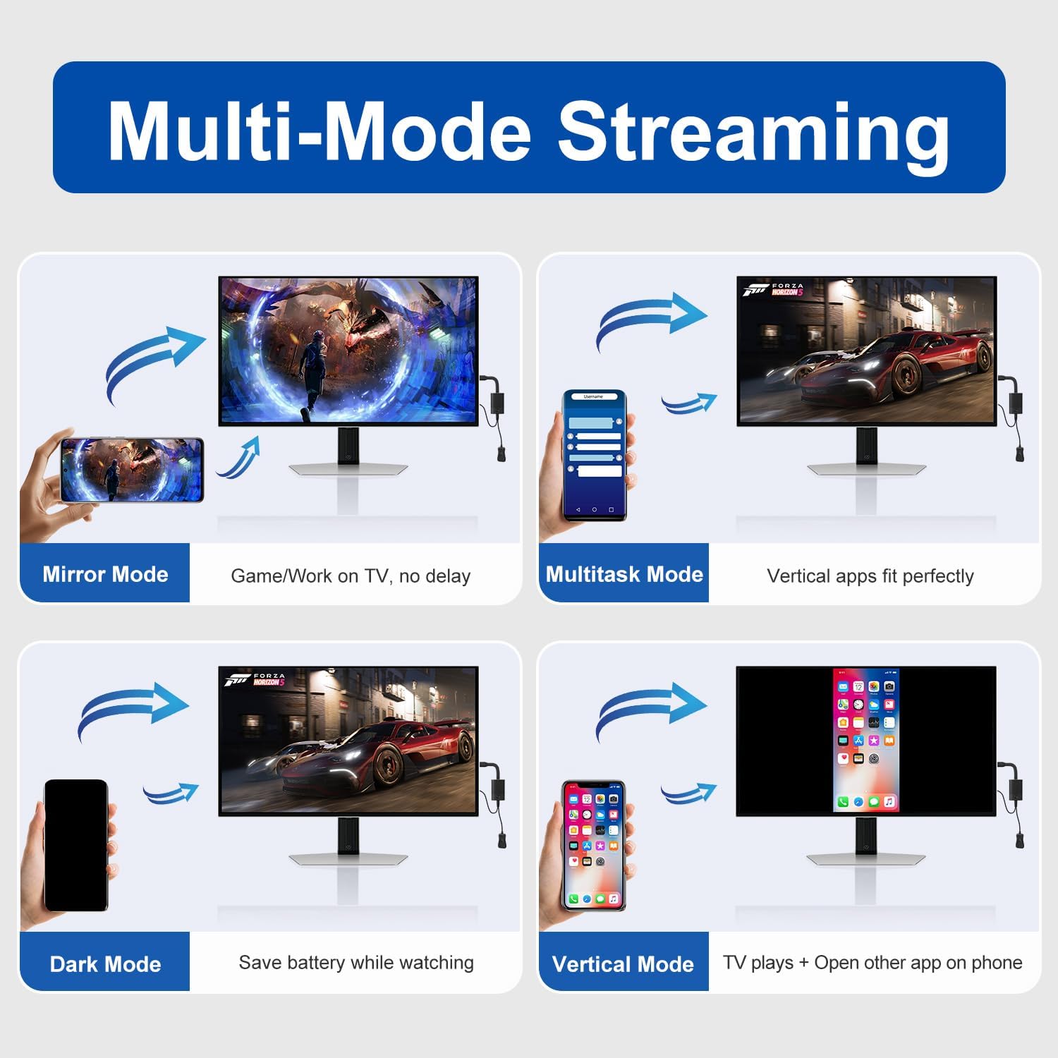 4K Wireless HDMI Display Dongle Adapter Plug & Play 2.4G 5G Miracast Airplay - Image 5