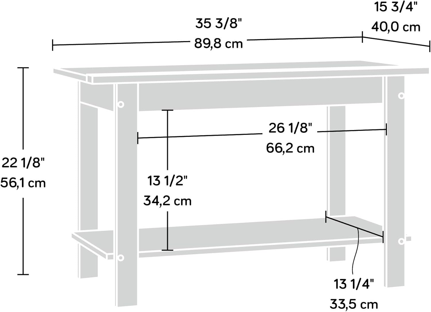 Sauder Beginnings Cinnamon Cherry TV Stand for TVs up to 37 inches - Image 3