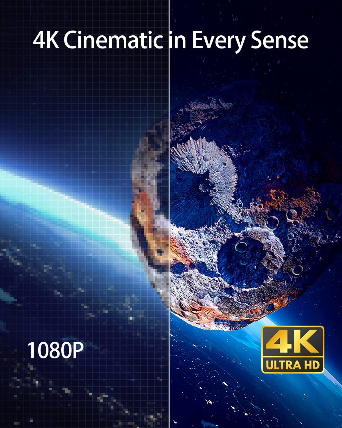 Ultra Short Throw 4K Smart Projector WiFi Bluetooth 1080P HD Speaker 2200 ANSI Triple UHD Laser TV - Image 3