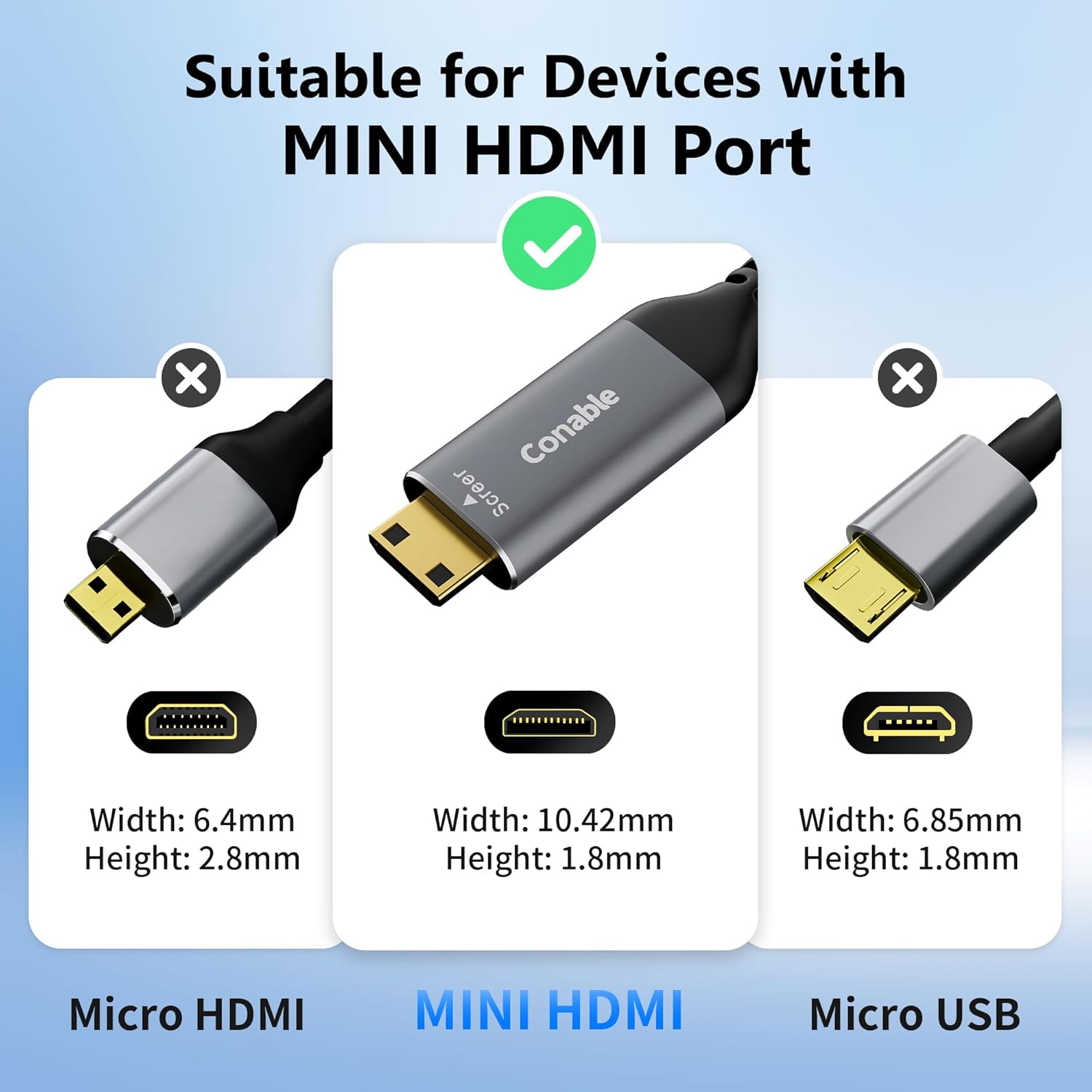 20ft USB C to Mini HDMI Cable 4K@60Hz Uni-Directional High Speed for iPhone 15 MacBook iPad Pro Steam Deck - Image 6