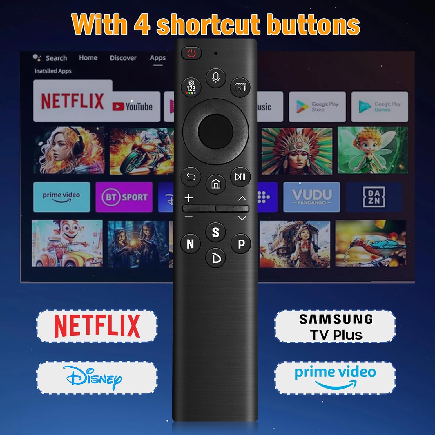 Rechargeable Solar Replacement Remote for Samsung TVs 4K 8K Neo QLED Crystal UHD Series BN59-01385A - Image 5