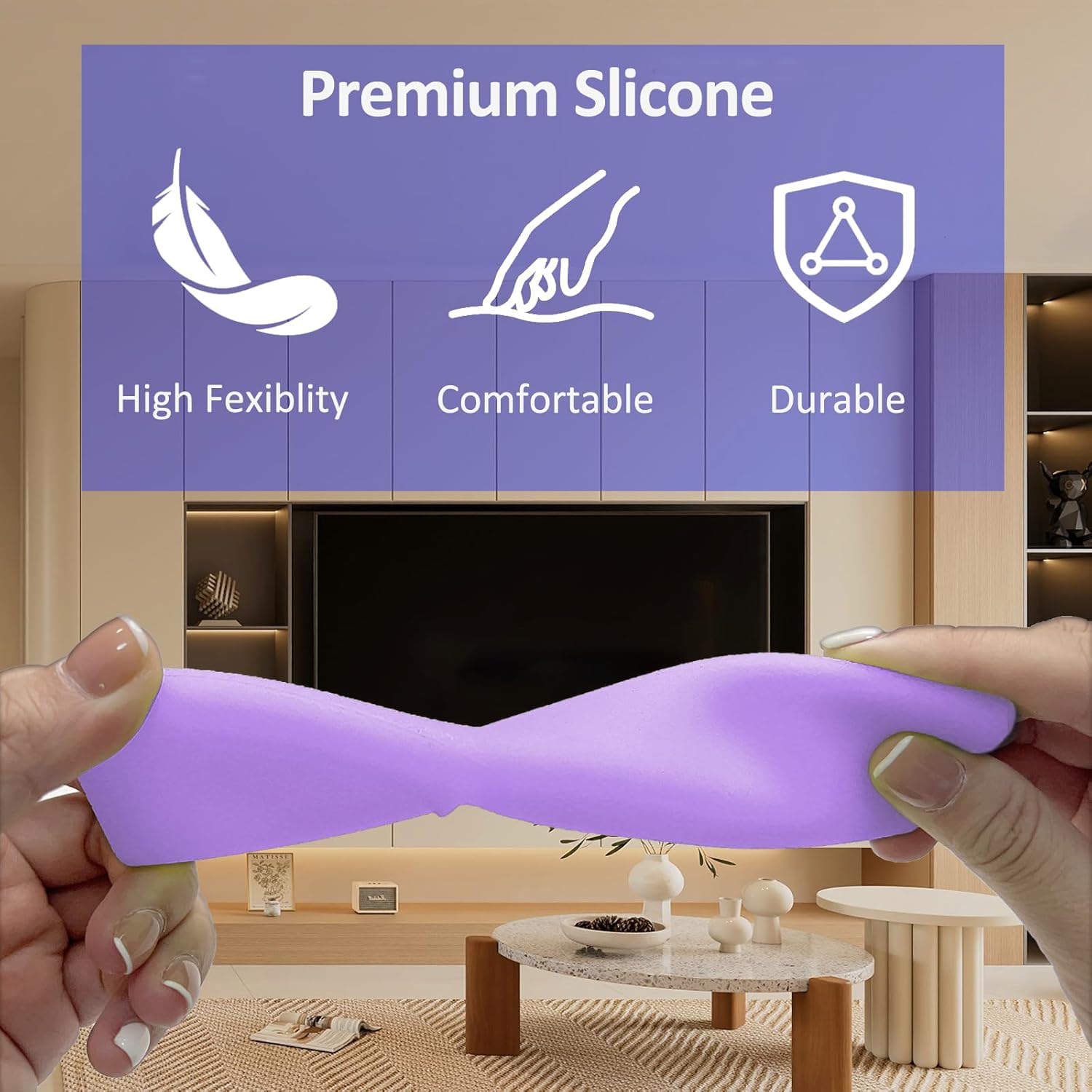 2 Pack Glow Purple & Pink Silicone Remote Covers for Samsung Smart TV BN59-01432J 01432A 01432B - Image 4