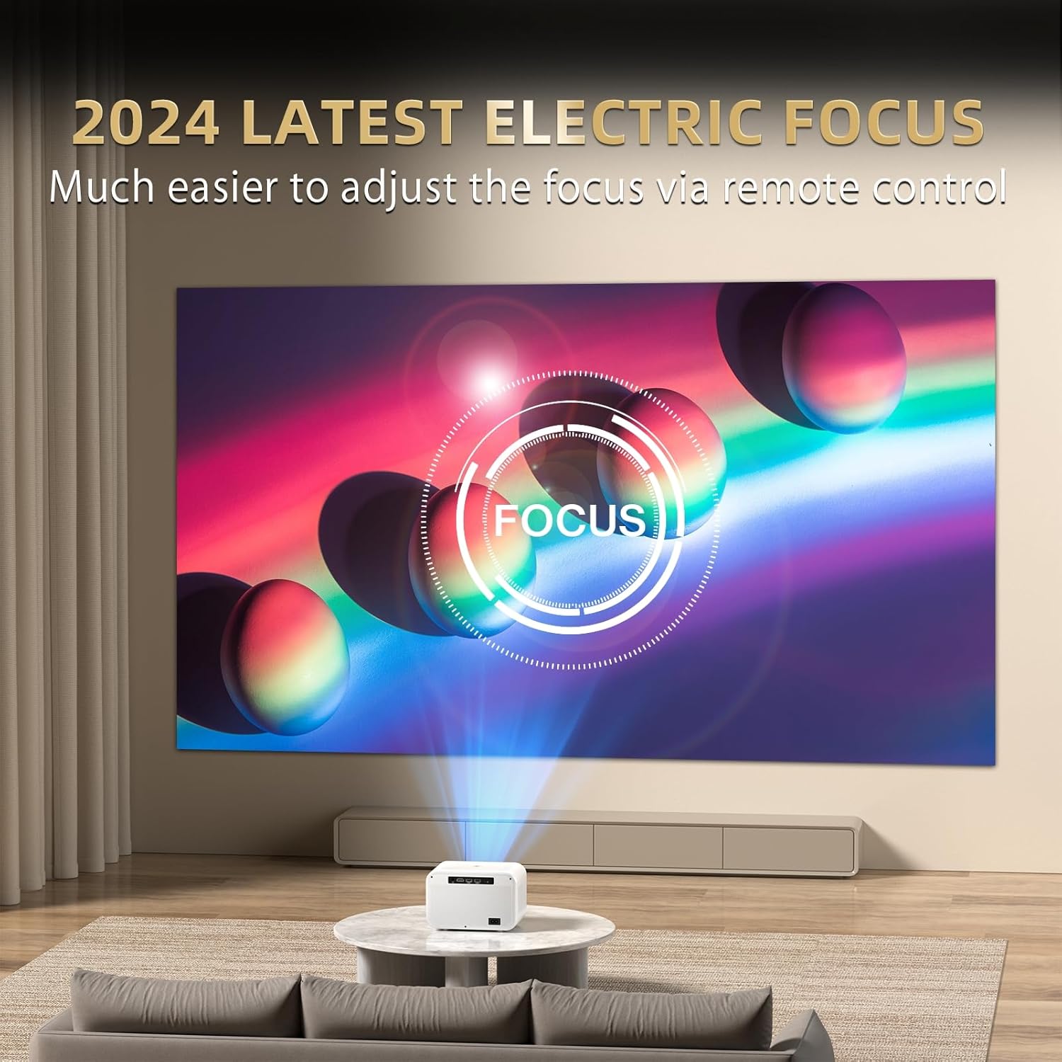 Portable Outdoor WiFi Bluetooth Mini Projector 20000lm 4K Native 1080P FHD Max 300 Display - Image 3