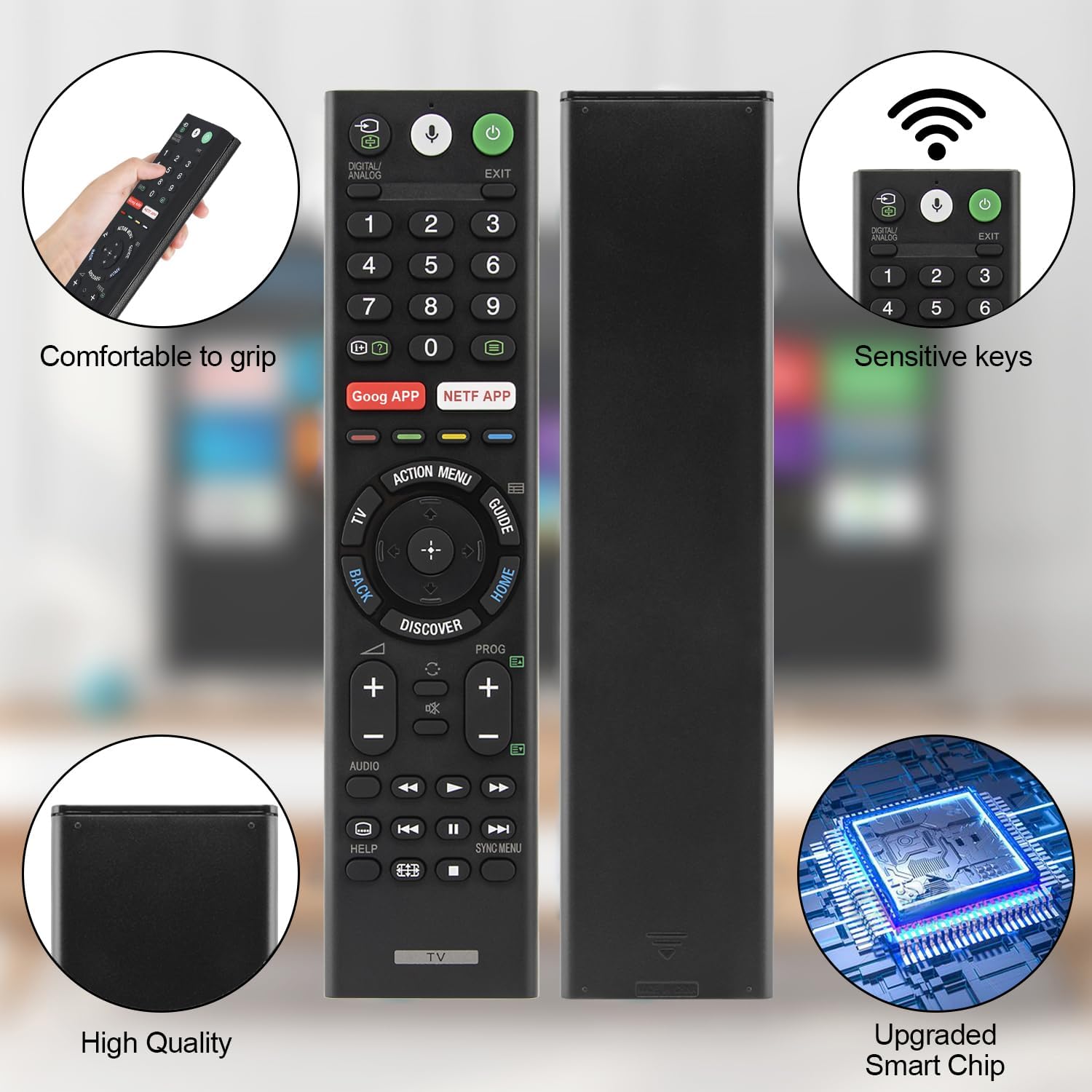 Replacement Voice Remote Control for Sony Android TVs RMF-TX200U RMF-TX300A - Image 3
