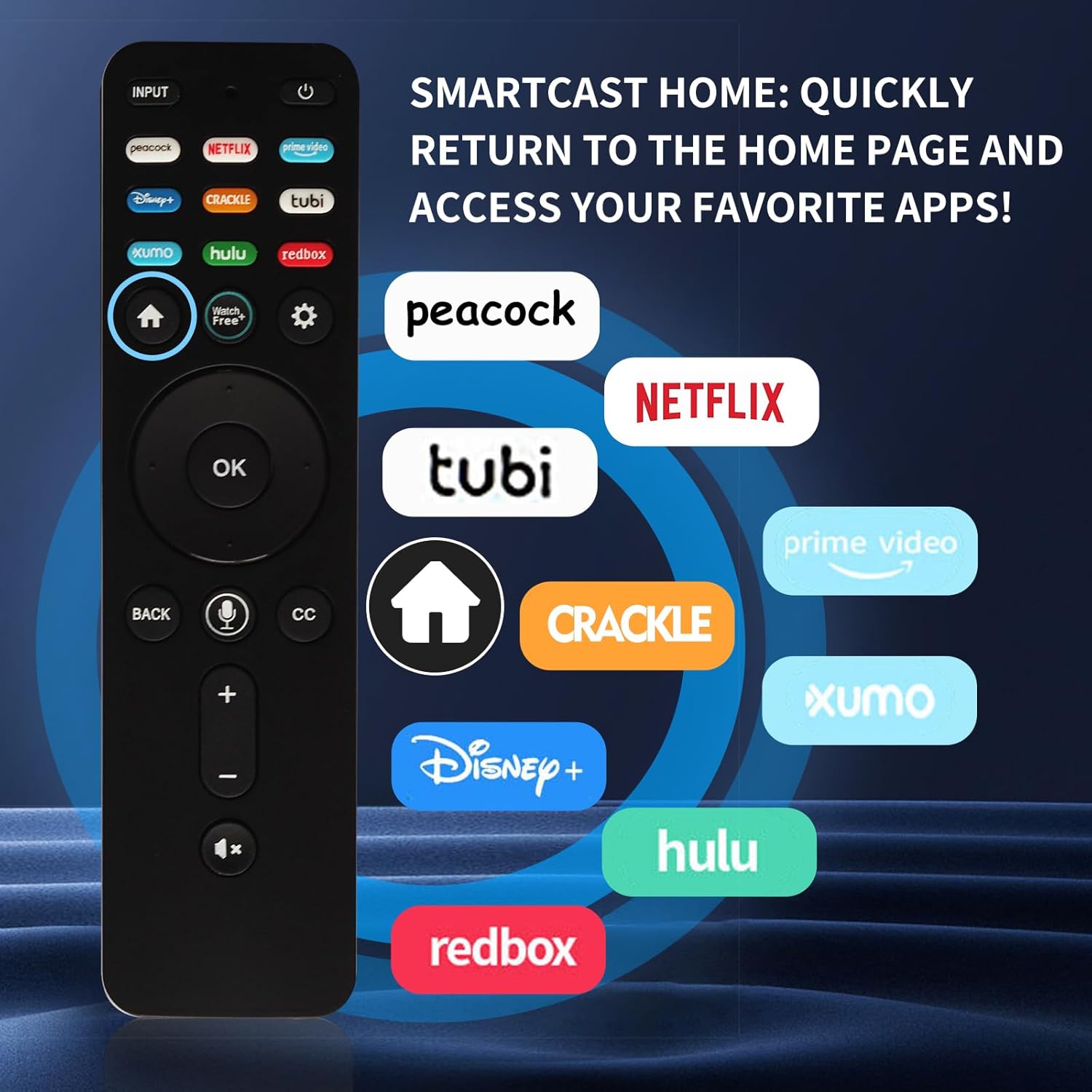 RIVIERA Universal Voice Remote for VIZIO Smart TVs D E M P V PX Series with Hot Keys - Image 5