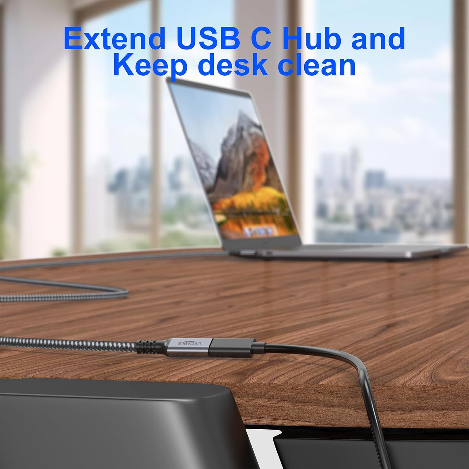 10Gbps 3ft USB C Extension Cable Right Angle 90 Degree 100W PD Charging 4K Video - Image 6