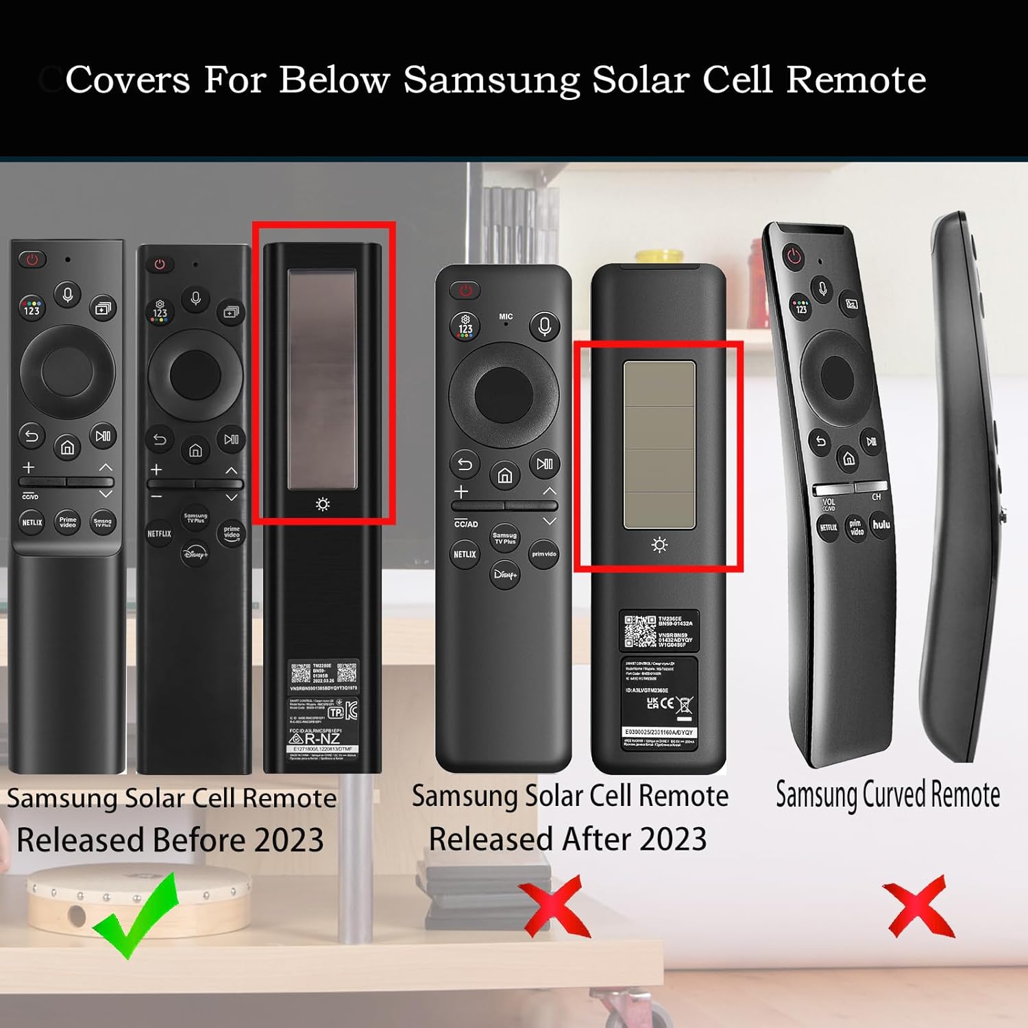 2Pack Glow in Dark Silicone Remote Case for Samsung BN59 Series Smart TV Controllers Blue Green - Image 2