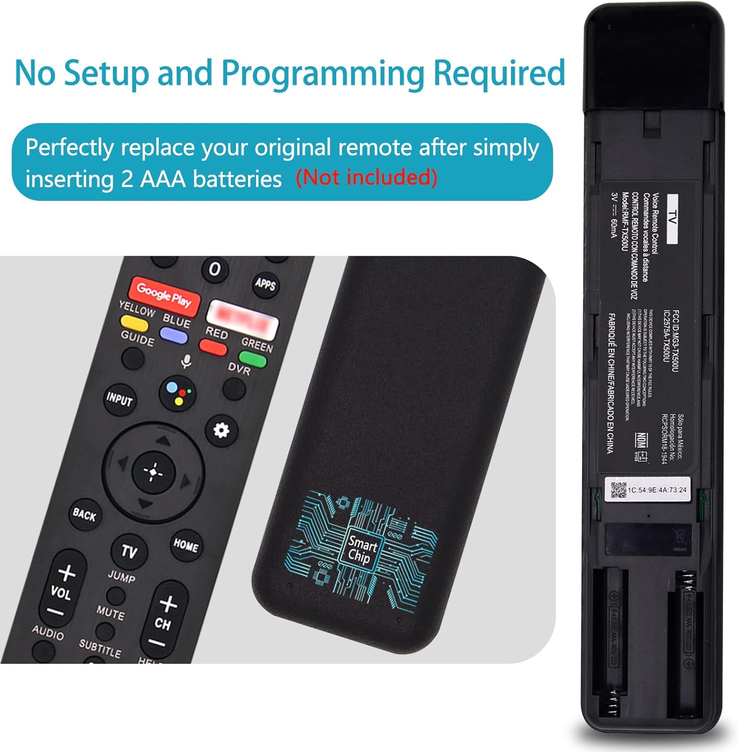 Sony RMF-TX500U Voice Command Remote Control for XR/XBR/KD Series Smart TVs - Image 5