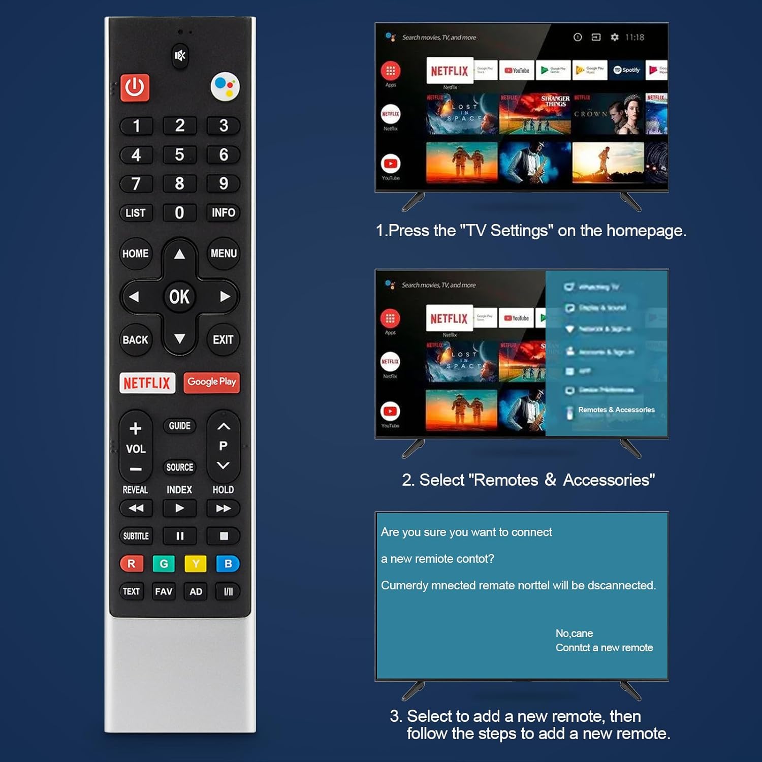Skyworth HS-7700 Voice Remote Control for Smart TV HS-7700J HS-7720 with Google Play - Image 4