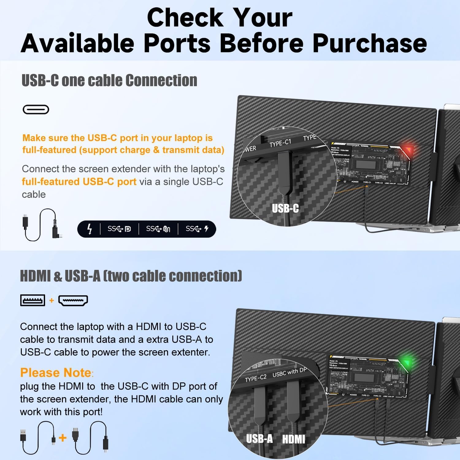 15.6 Inch FHD 1080P IPS Detachable Laptop Screen Extender for Laptops 13-17.3" - Image 3