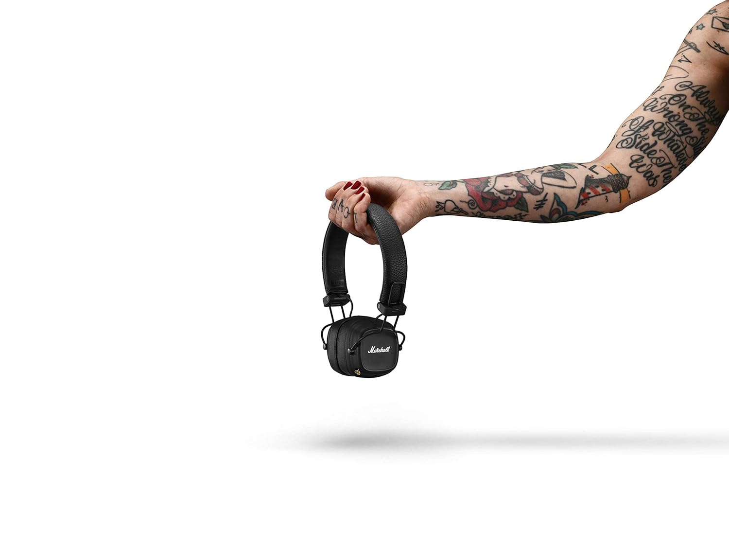 Marshall Major IV Wireless Bluetooth On Ear Headphones with Mic Black - Image 11