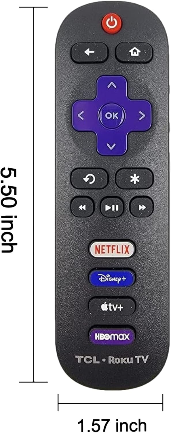 TCL Roku Smart TV Remote Control OEM Replacement 13-Button Functionality Netflix Disney+ - Image 6