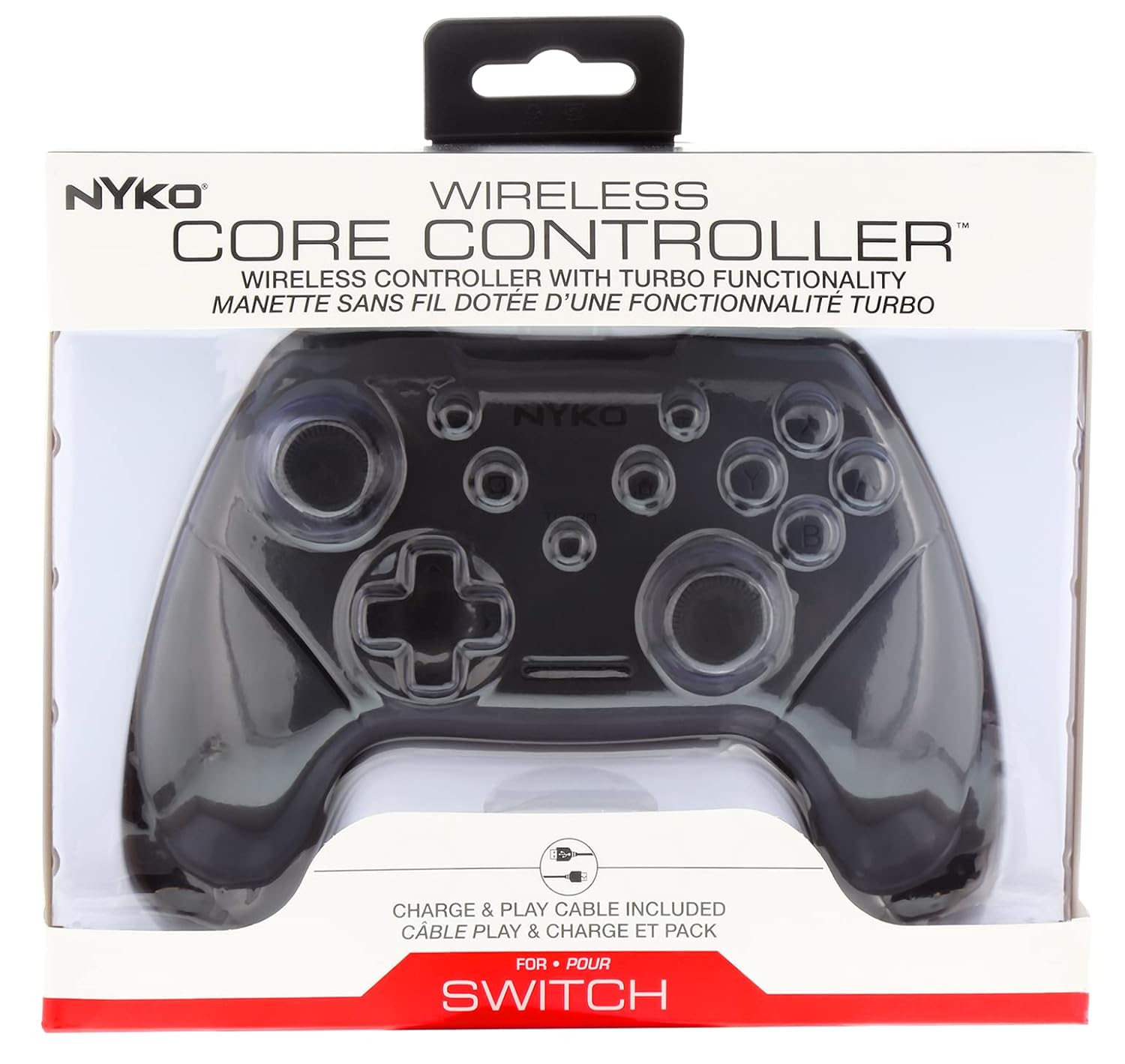 Nyko Wireless Core Controller for Nintendo Switch - Black, Ergonomic Design, Turbo Functionality, Type-C Charging - Image 6