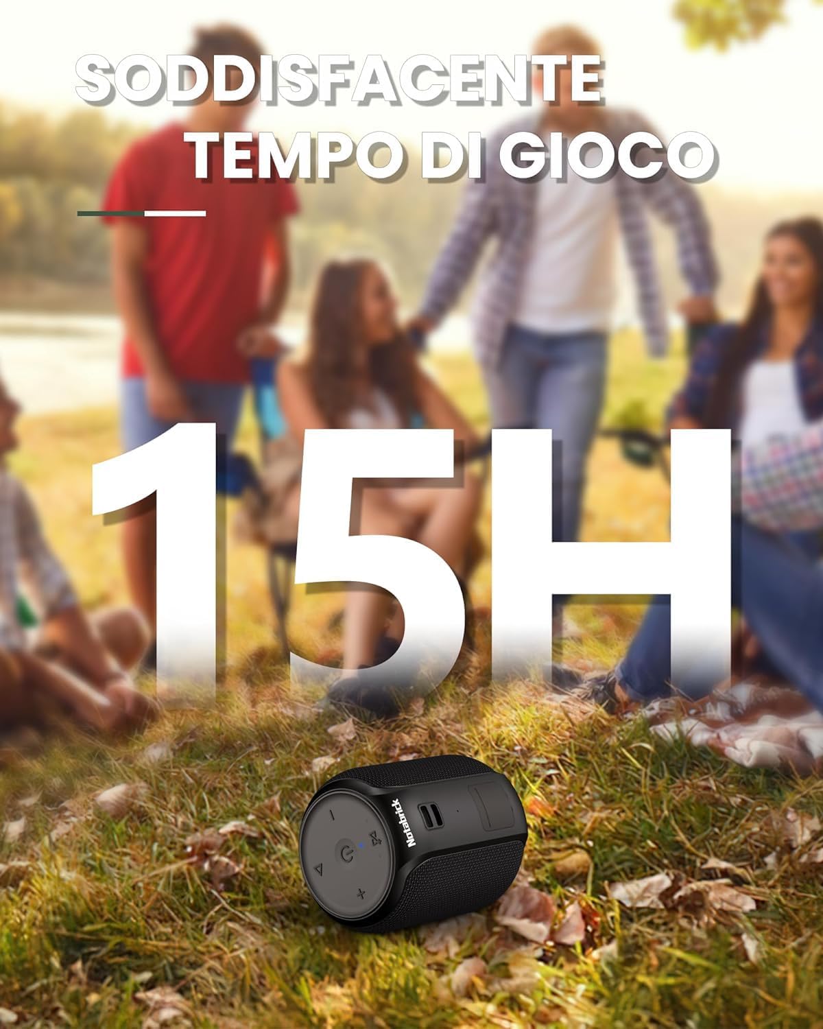 NOTABRICK 15W Portable Bluetooth V5.0 Speaker with IPX67 Waterproof and Double Pairing for Party Home Theater - Image 6