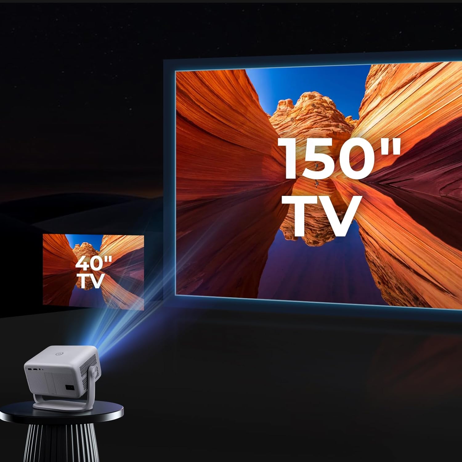 600 ANSI 4K Supported Outdoor Smart Projector Native 1080P WiFi6 Bluetooth 150" Display - Image 8