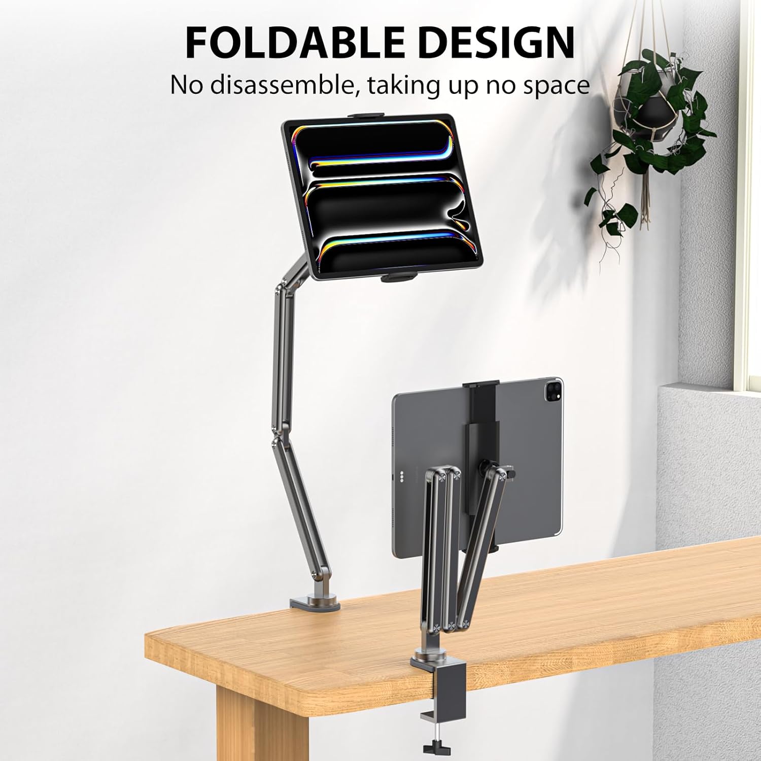 Adjustable Aluminum Alloy Desk Tablet Stand Holder Mount 13-inch Compatible iPad Pro Air Mini - Image 4