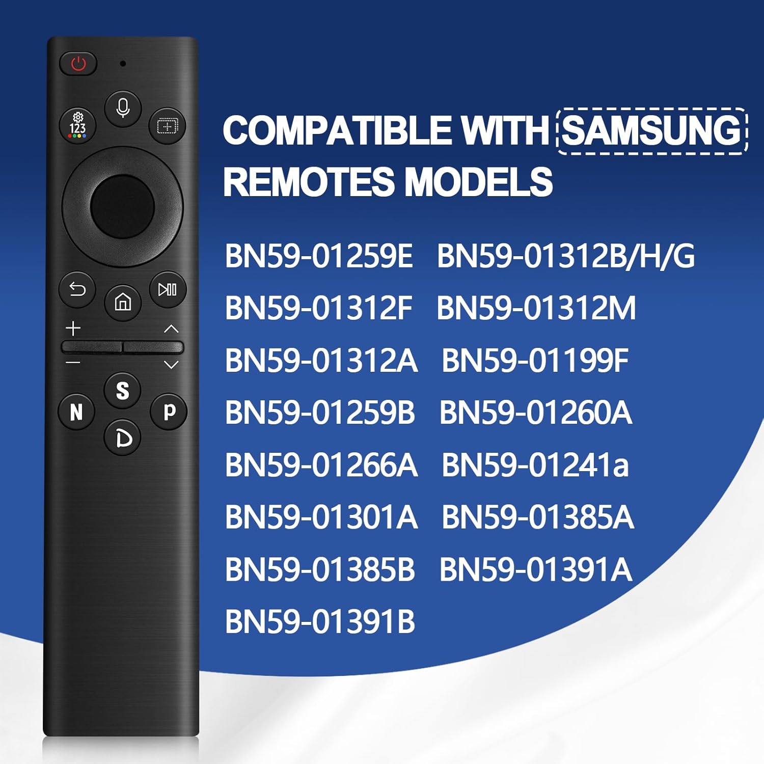 Rechargeable Solar Replacement Remote for Samsung TVs 4K 8K Neo QLED Crystal UHD Series BN59-01385A - Image 2