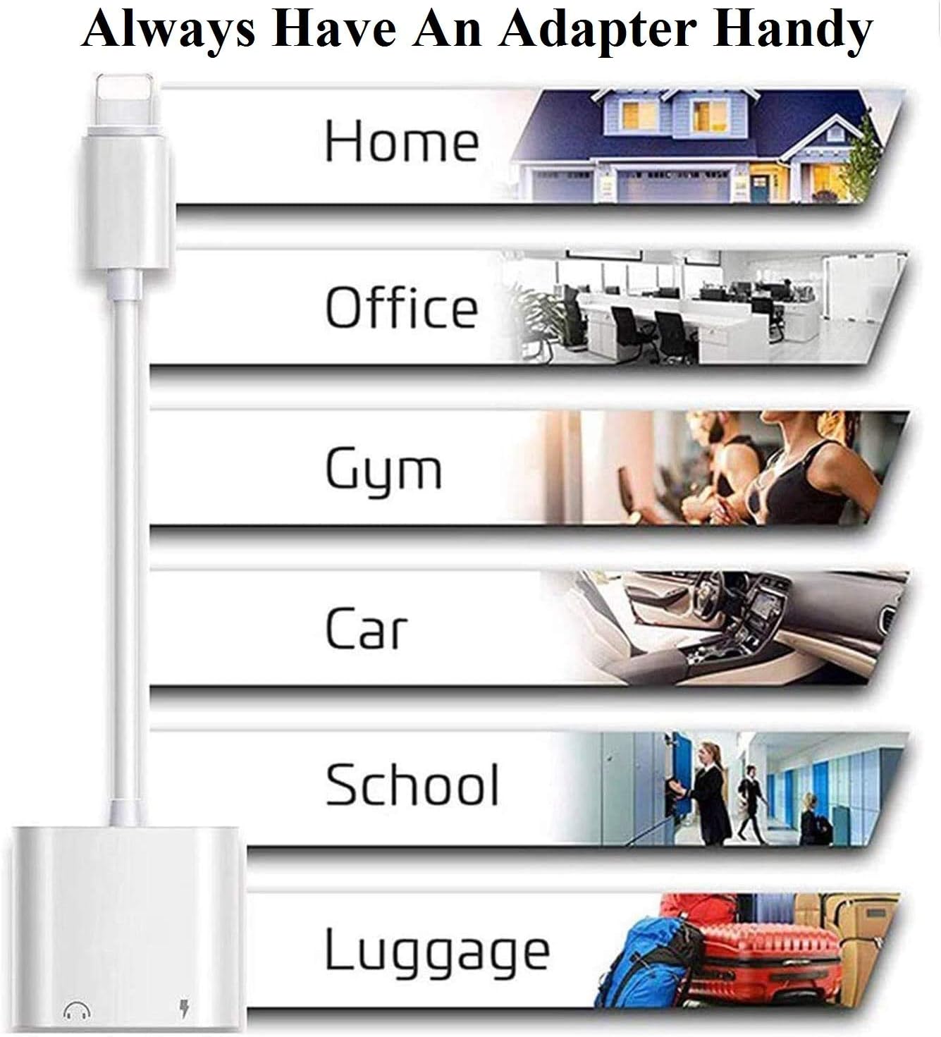 2 Pack Apple MFi Certified Lightning to 3.5mm Headphone Adapter with Charger Port for iPhone 14 to 7 Series - Image 7