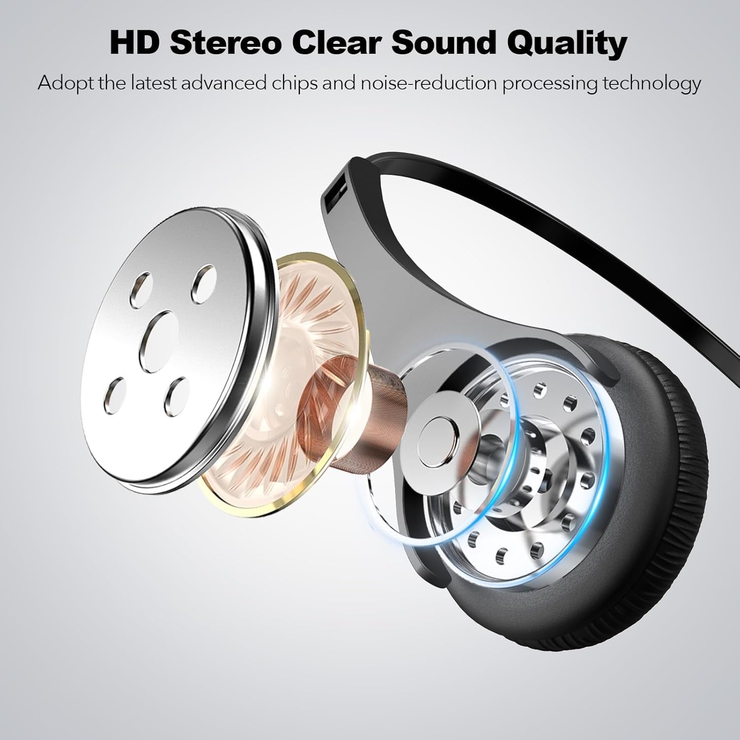 Voistek Wired Mono USB Headset with Noise Cancelling Microphone, Single Ear Comfort for Laptop PC Mac Office Zoom - Image 5