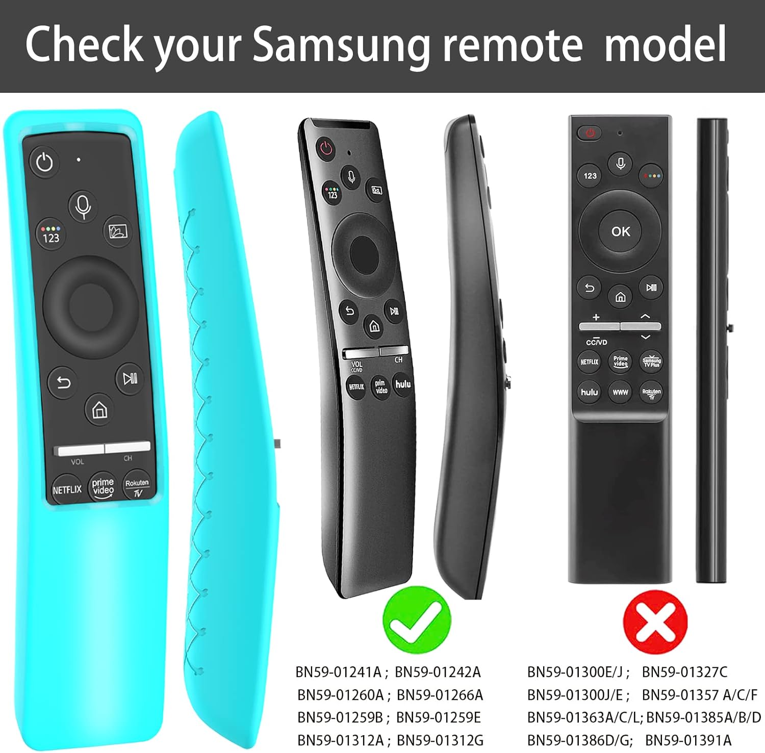 Samsung Smart TV Remote BN59 Series Silicone Protective Cover Glow Blue - Image 6