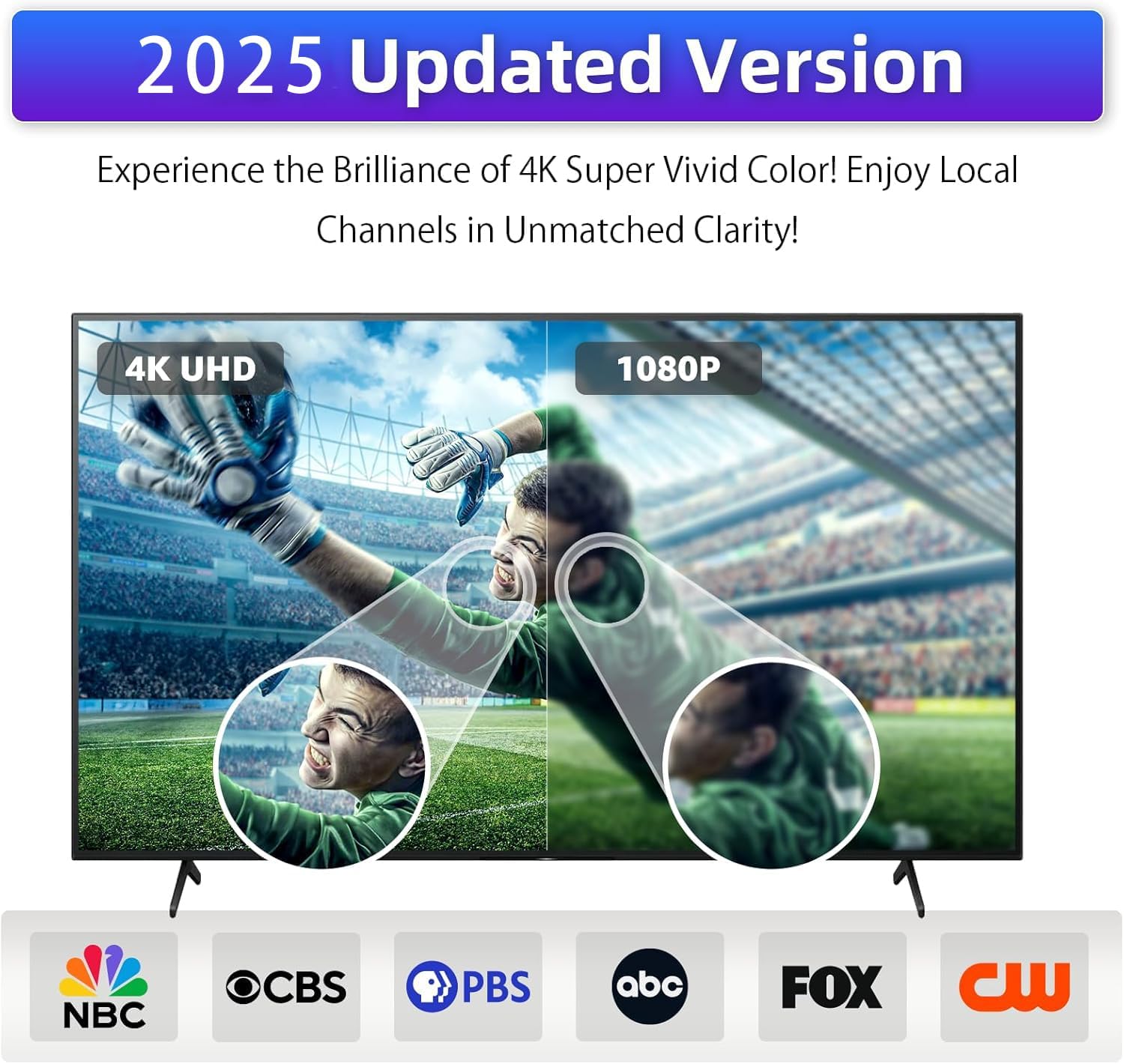 2025 Indoor Digital TV Antenna with Strong Magnetic Base, Long Range 4K Reception - Image 2