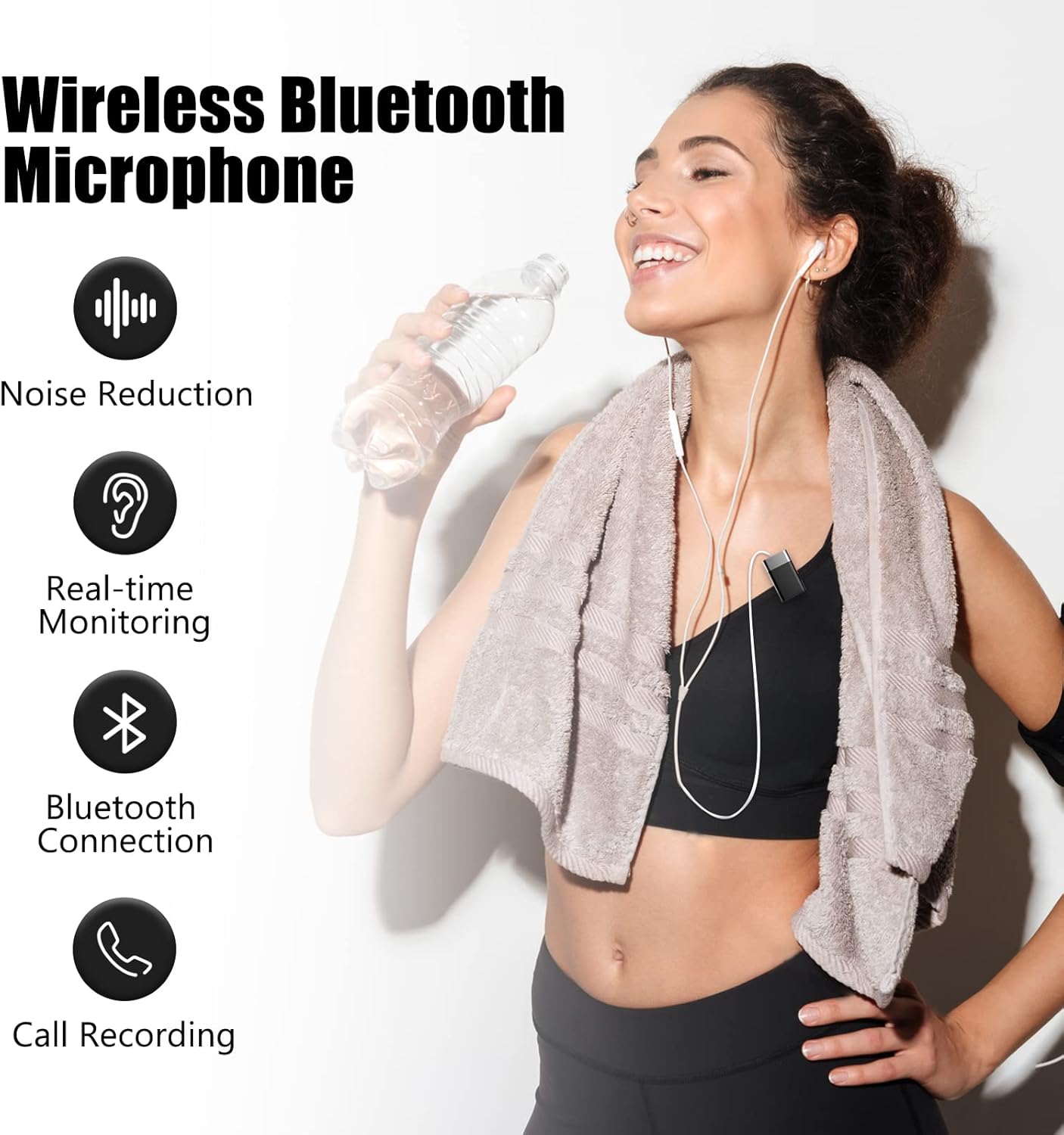 SabineTek AudioWow Bluetooth Lapel Microphone Wireless Clip-on for Smartphone Recording Vlogging - Image 2