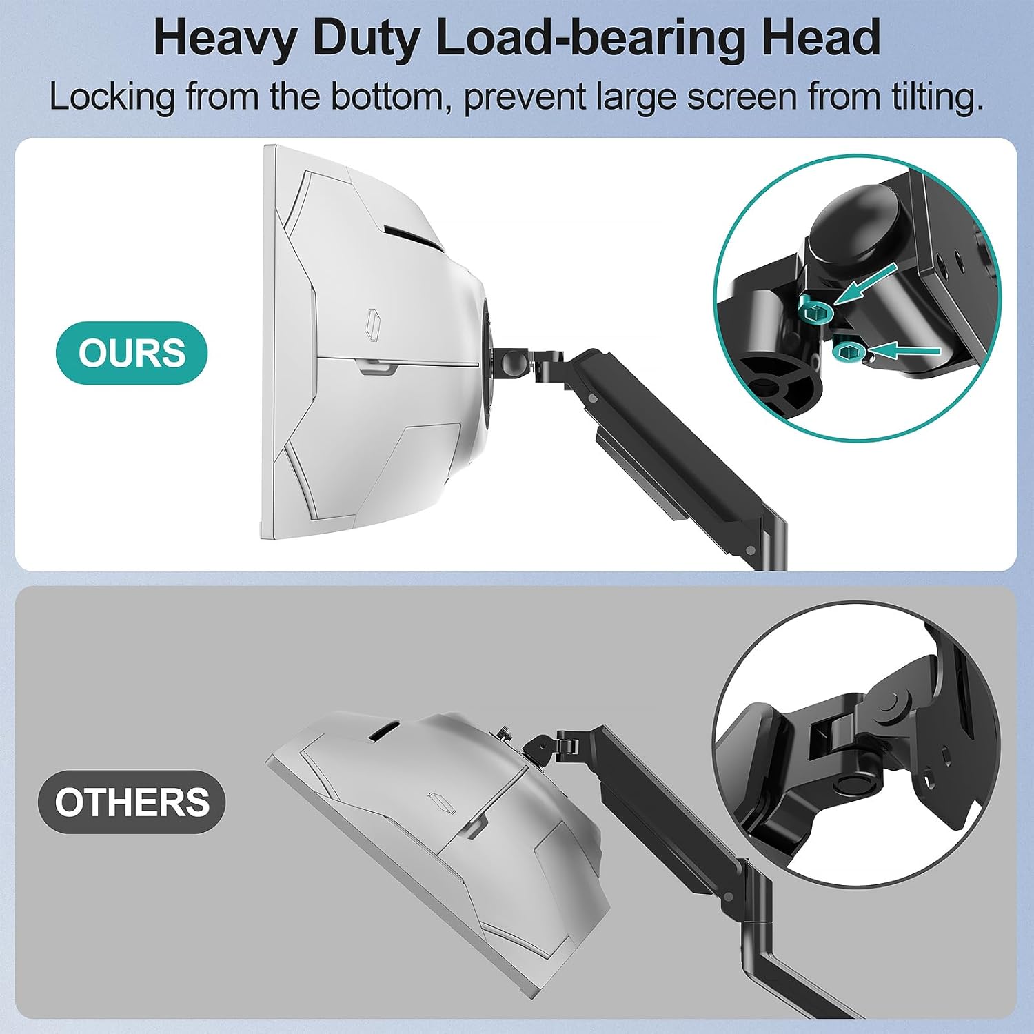 Heavy Duty Single Monitor Desk Mount for 49 Inch Ultrawide Screens up to 44 lbs - Image 8