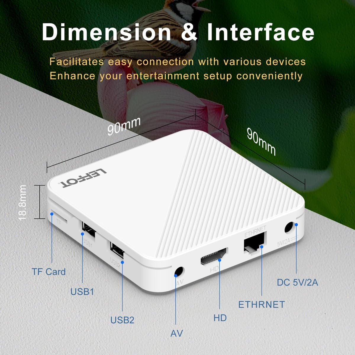 LEFFOT Android 14 4K Ultra HD TV Box 2GB RAM 16GB ROM Smart Streaming Device - Image 7