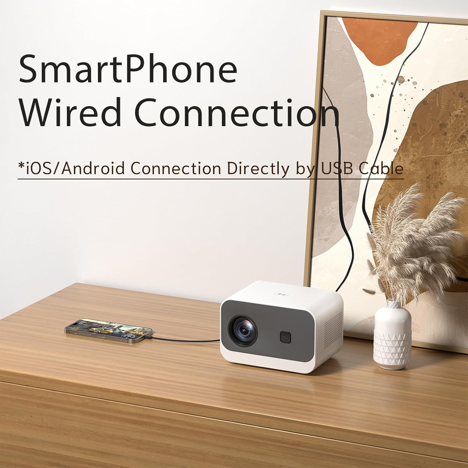 Portable Outdoor WiFi Bluetooth Mini Projector 20000lm 4K Native 1080P FHD Max 300 Display - Image 4