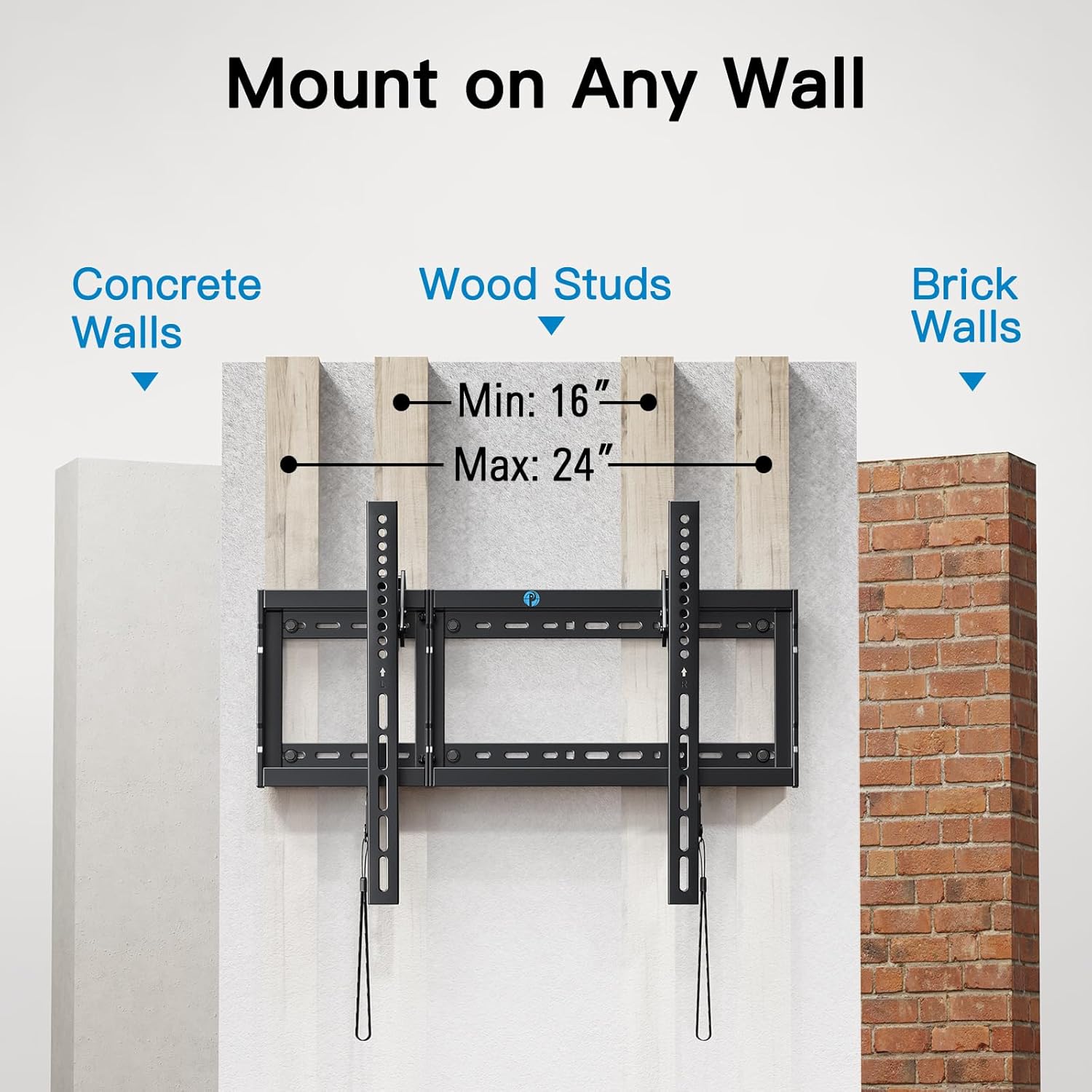 Pipishell Low Profile Tilt TV Wall Mount for 37-75 Inch TVs, 132lbs Capacity, Fits 16-24 Inch Studs, Max VESA 600x400 - Image 4