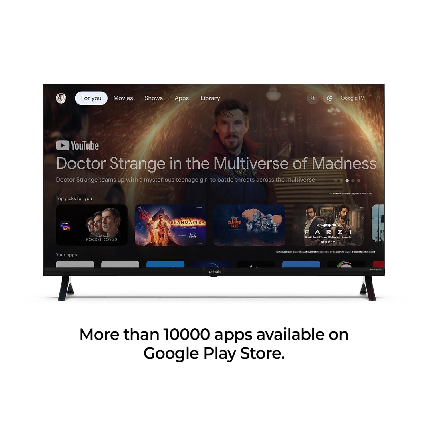 55 Inch 4K Ultra HD Smart Google LED TV Black, WB55GTAW9602UDFL - Image 3