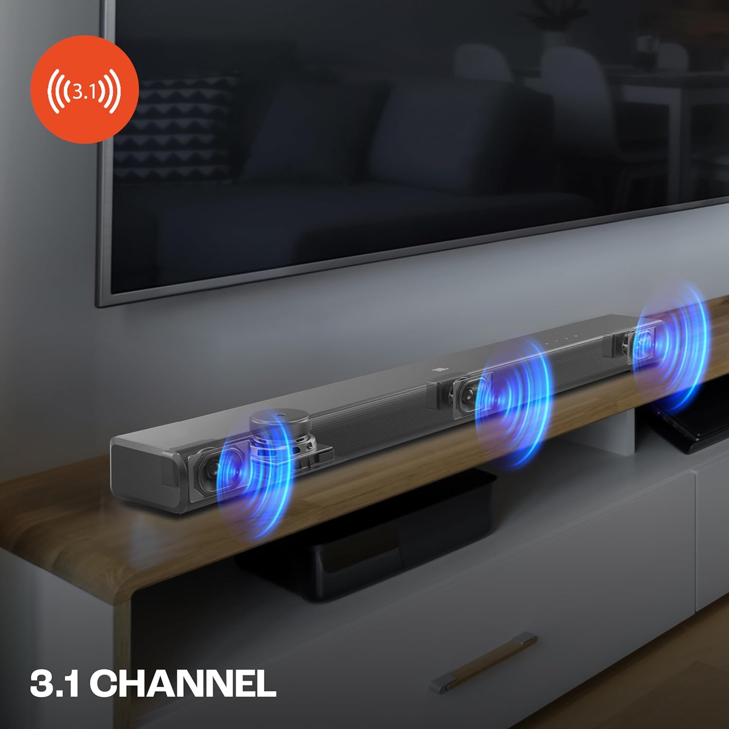 JBL Cinema SB510 3.1 Channel Soundbar 200W Built-in Subwoofer Dolby Audio HDMI eARC Bluetooth Optical - Image 3