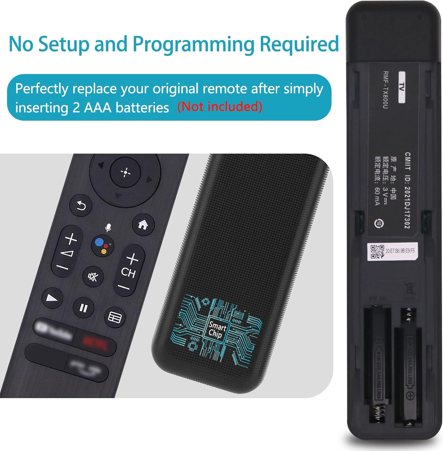 Sony RMF-TX800U Smart TV Voice Remote Control for XR XBR KD Series 4K LED OLED Google Android TVs - Image 5