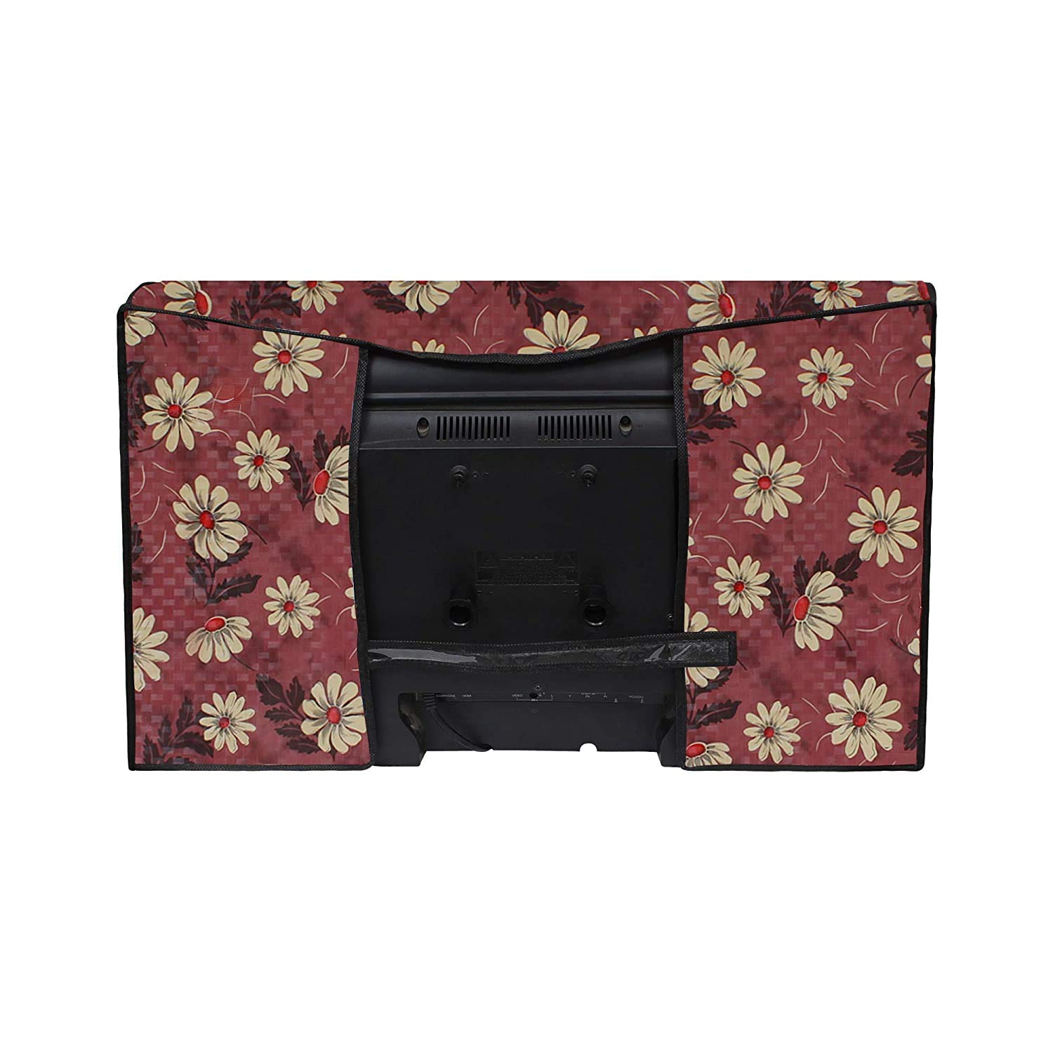 Decorly Furnishing Multicolor Printed 65 Inch LED TV Cover for All Brands Models Dark Brown - Image 5