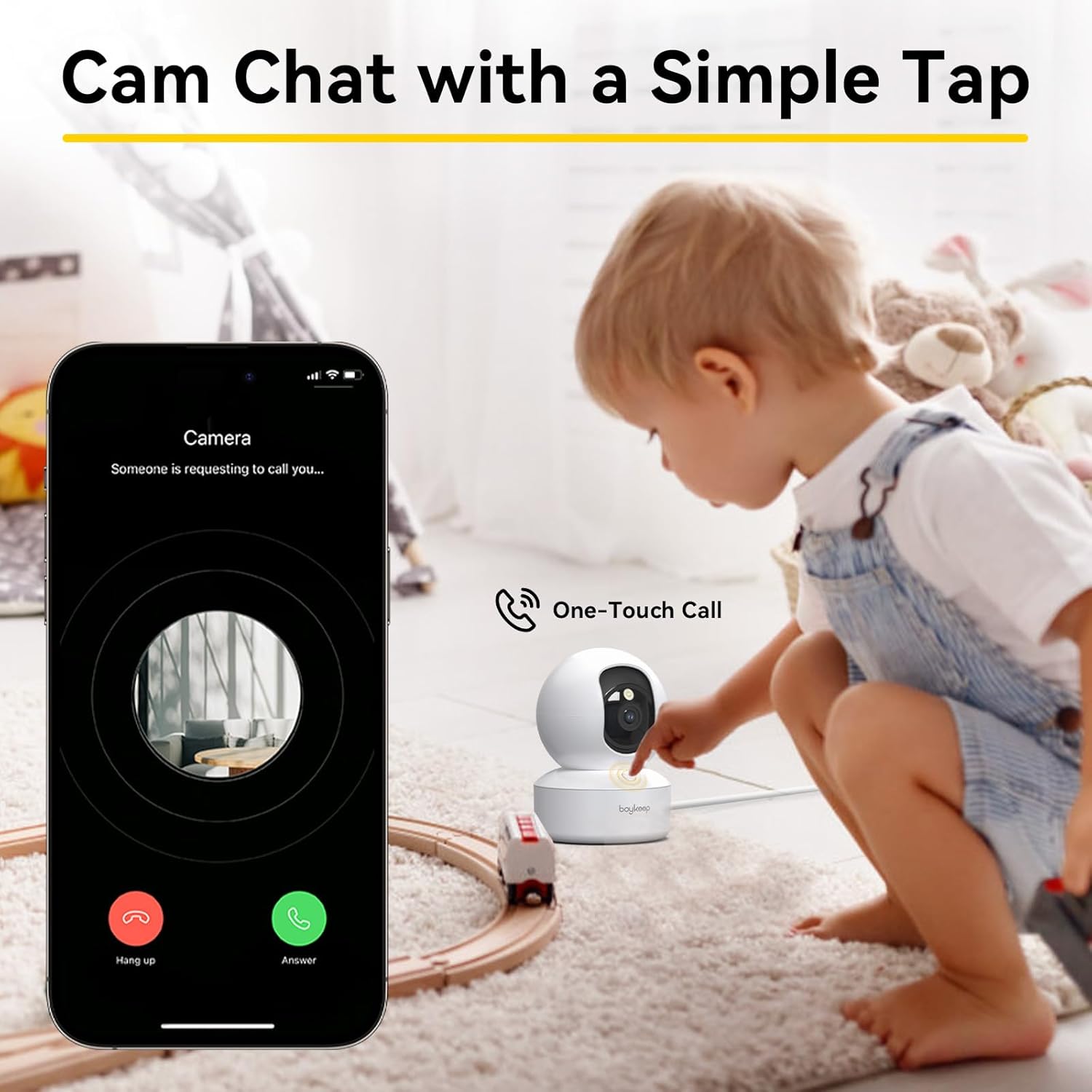 2K Indoor Pet Camera with 5G/2.4GHz WiFi Baby Monitor App Control 360 Pan Tilt New 12s Cloud Storage - Image 3