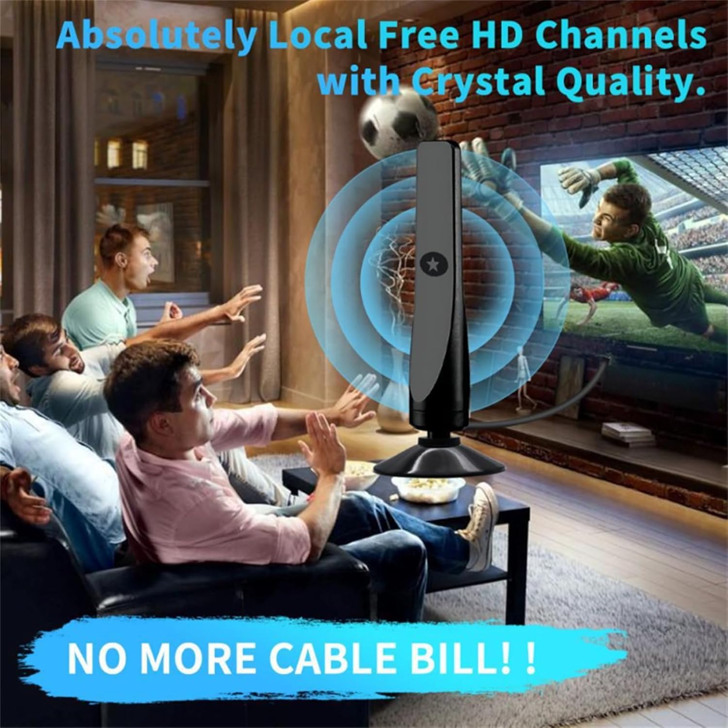 Broadwave Amplified HD Digital TV Antenna 4K 8K 1080p 150 Mile Range - Image 2