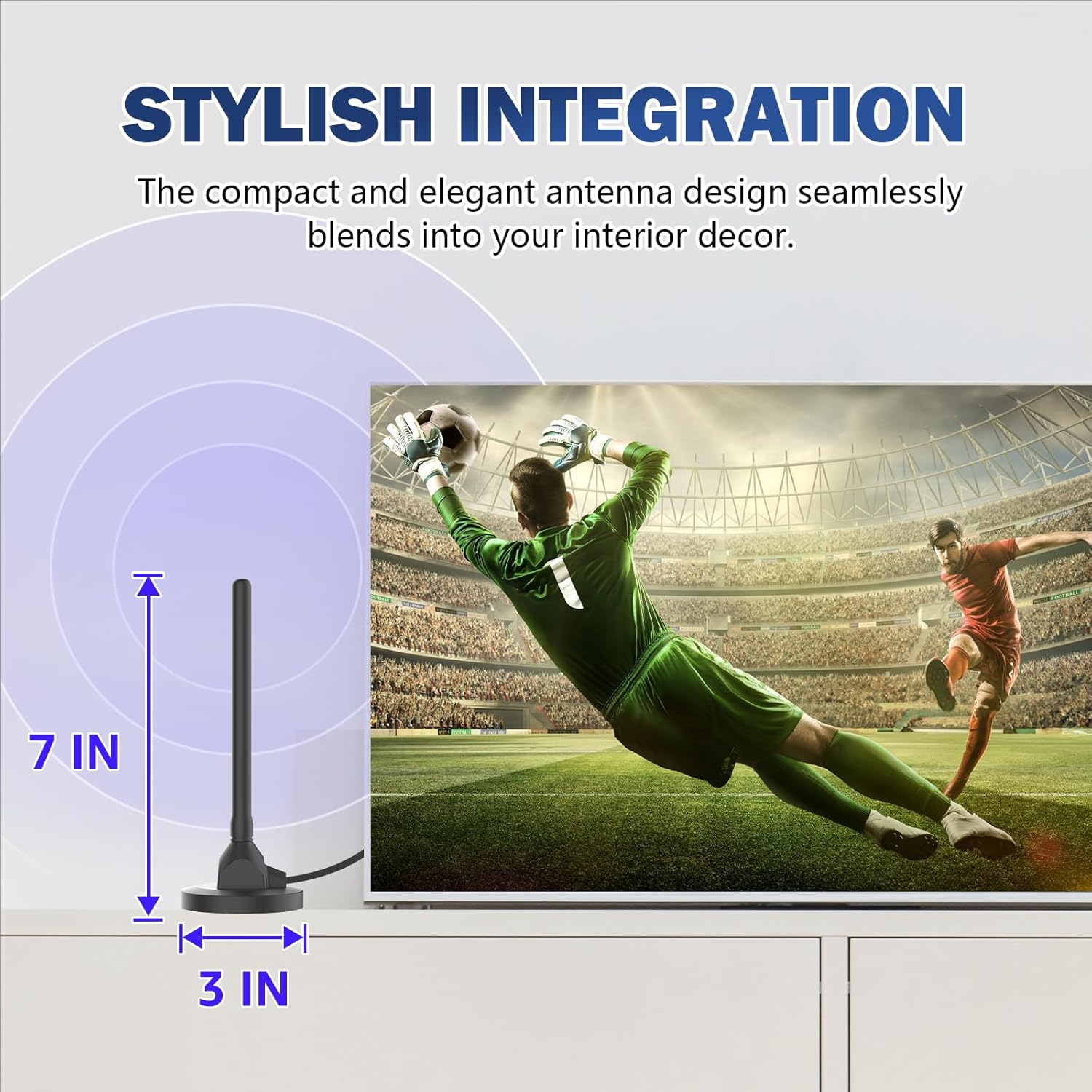 2025 Indoor Digital TV Antenna with Strong Magnetic Base, Long Range 4K Reception - Image 6