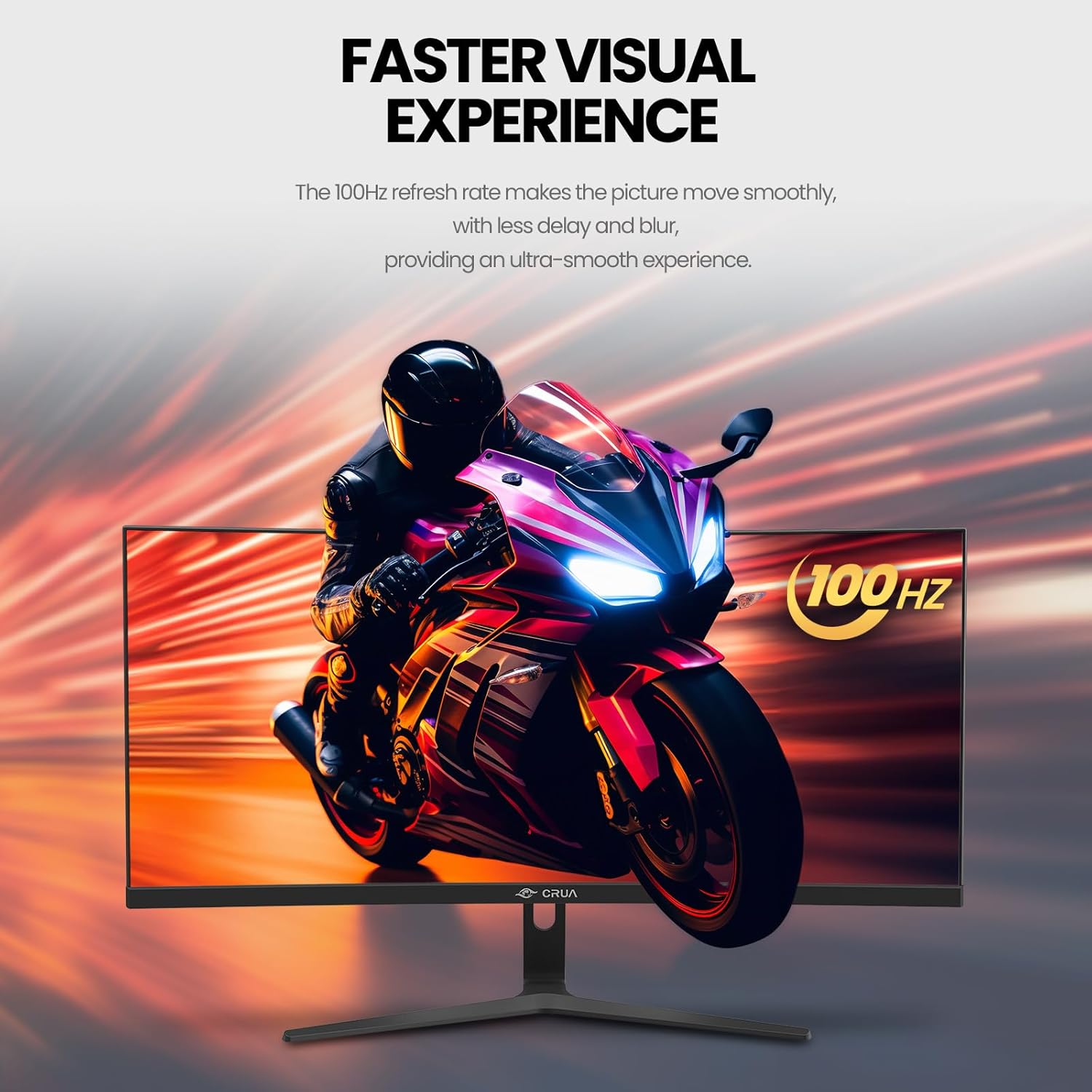 CRUA 30 Inch Ultrawide Curved 21:9 WFHD 100Hz VA Computer Monitor Black - Image 5