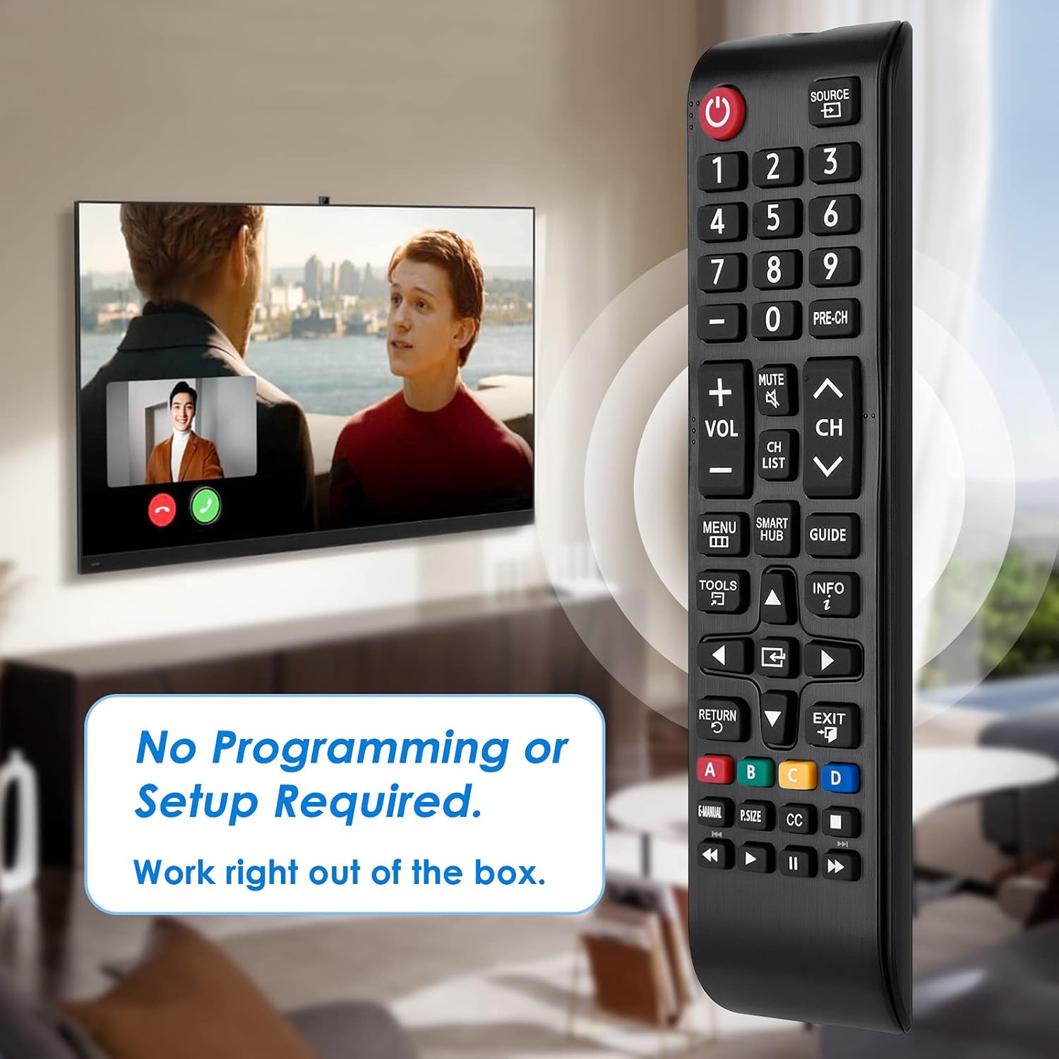 Angrox Replacement Remote for Samsung LCD LED HDTV 3D Smart TVs - Image 3