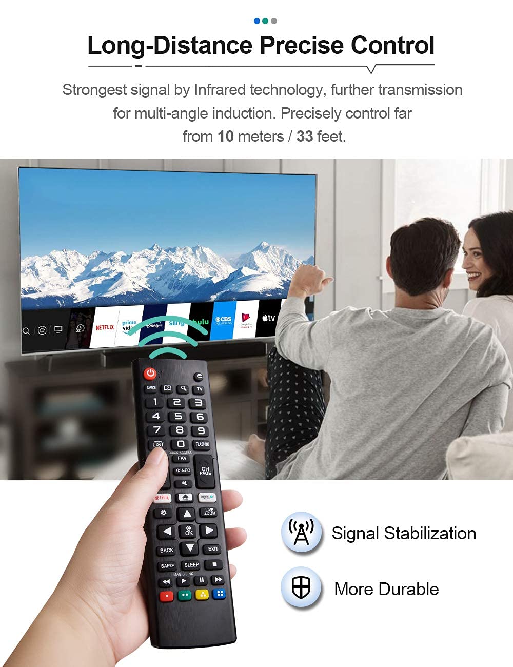 LG Smart TV Remote Control AKB75095307 for LCD LED OLED UHD 4K Webos TVs - Image 4