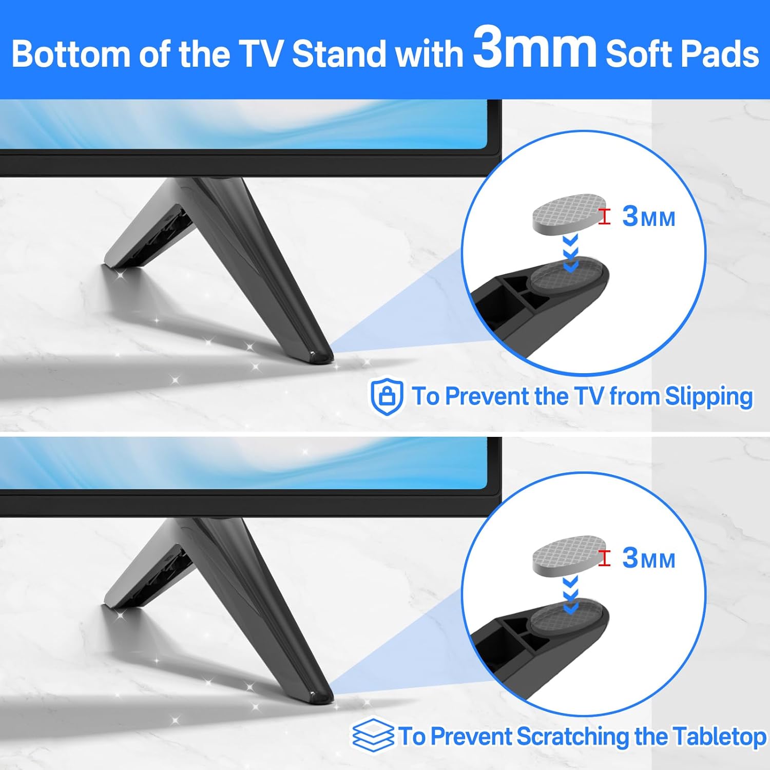 Replacement TV Stand Feet for Onn Roku TVs 24 to 55 Inch Models - Image 4