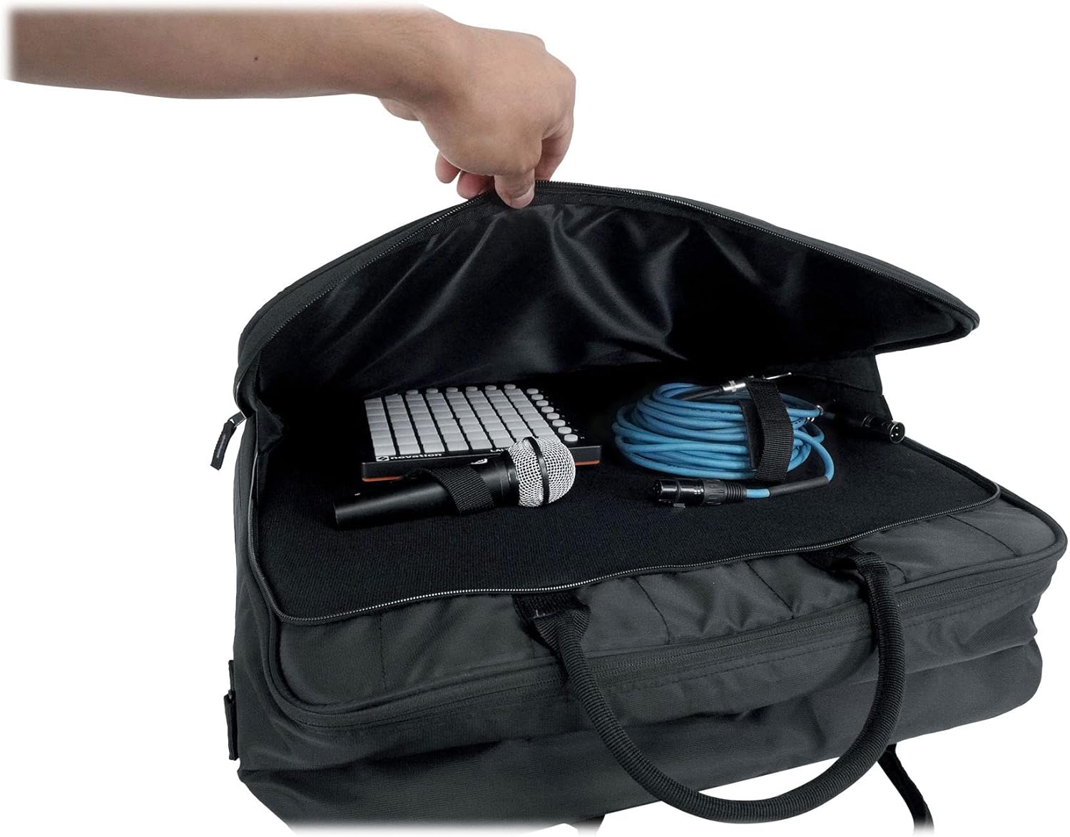 Rockville MB2020 DJ Gear Mixer Gig Bag Case 20.5x20.5x6 Dual Foam Padding Rugged Nylon Lockable - Image 7