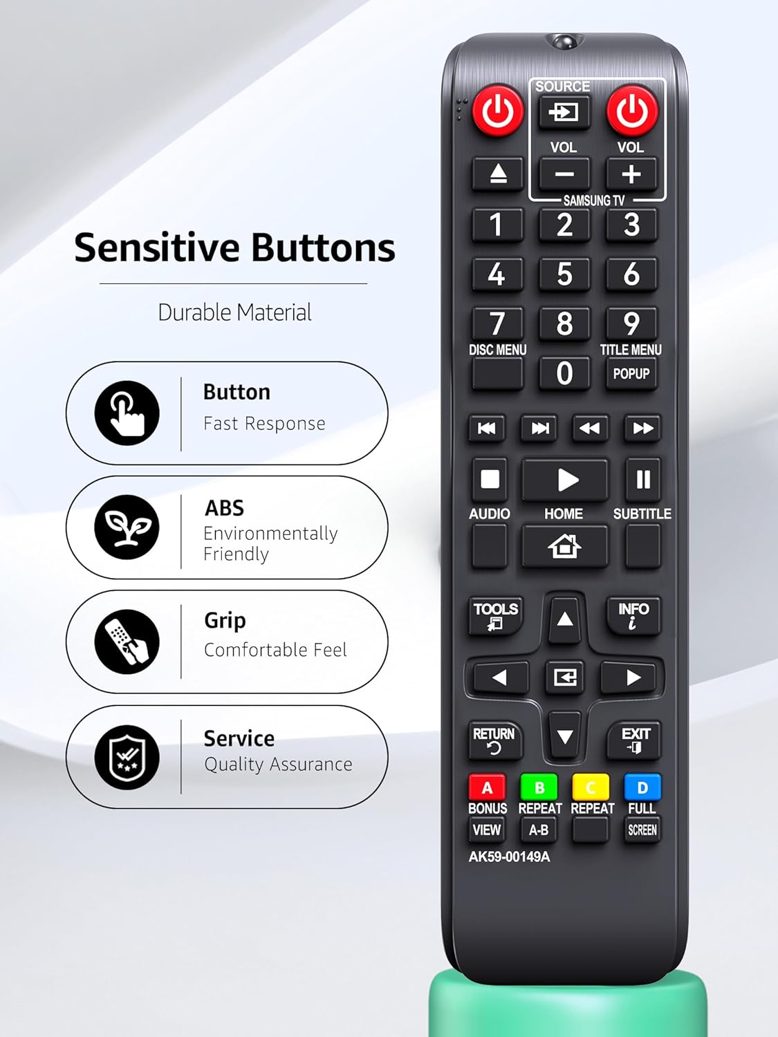 New Samsung DVD Blu Ray Remote Control for BD-ES5000 BD-F5100 BD-ES5300 BD-J5100 BD-J5700 BD-J5900 - Image 7