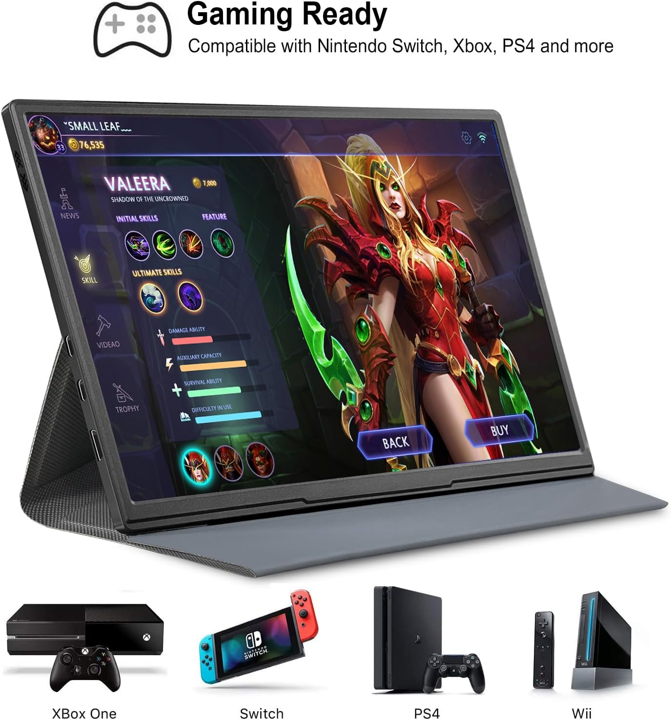 Moonka 10.5 Inch FHD IPS Portable Monitor 1920x1280P, Ultra-Thin Zero Frame, USB-C, Includes Smart Cover - Image 6