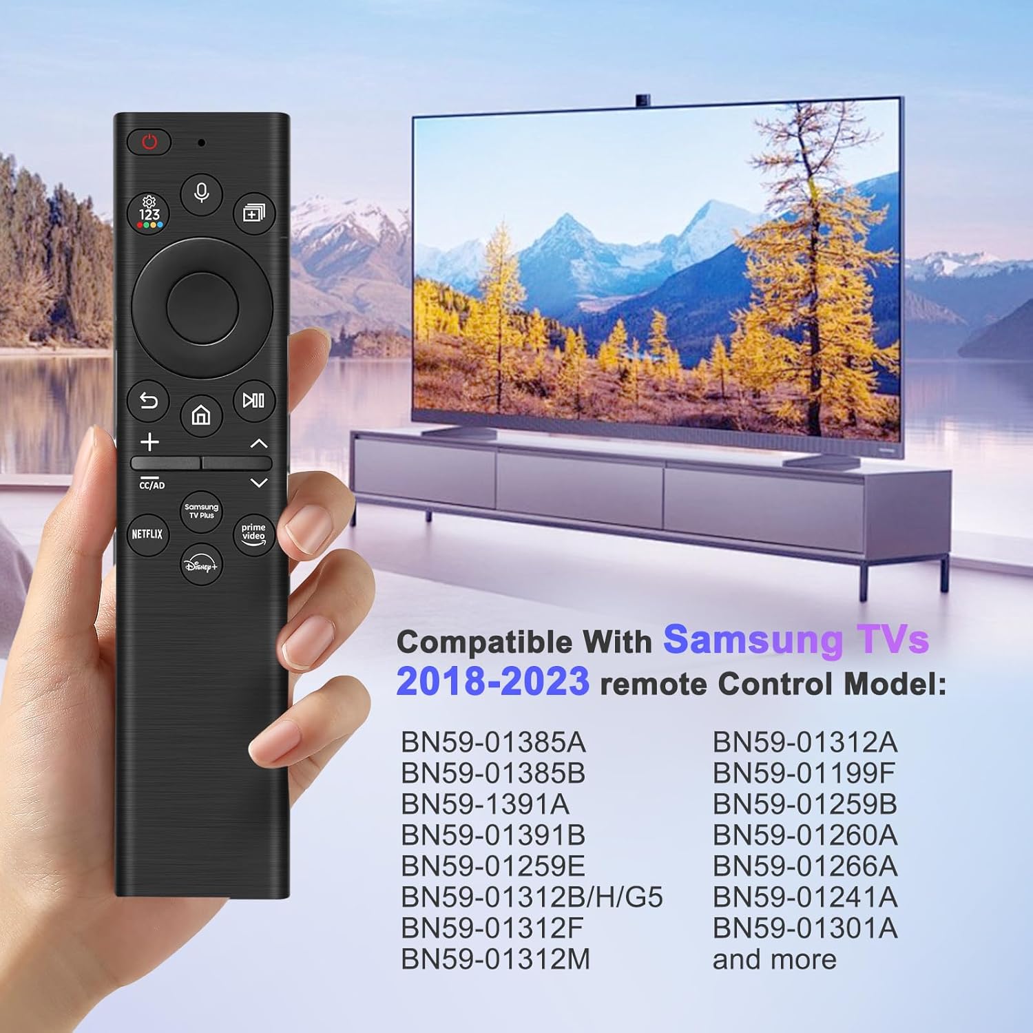 Voice Solar Replacement Remote for Samsung Smart TV Frame Crystal UHD Neo QLED 4K 8K 2018-2024 - Image 3