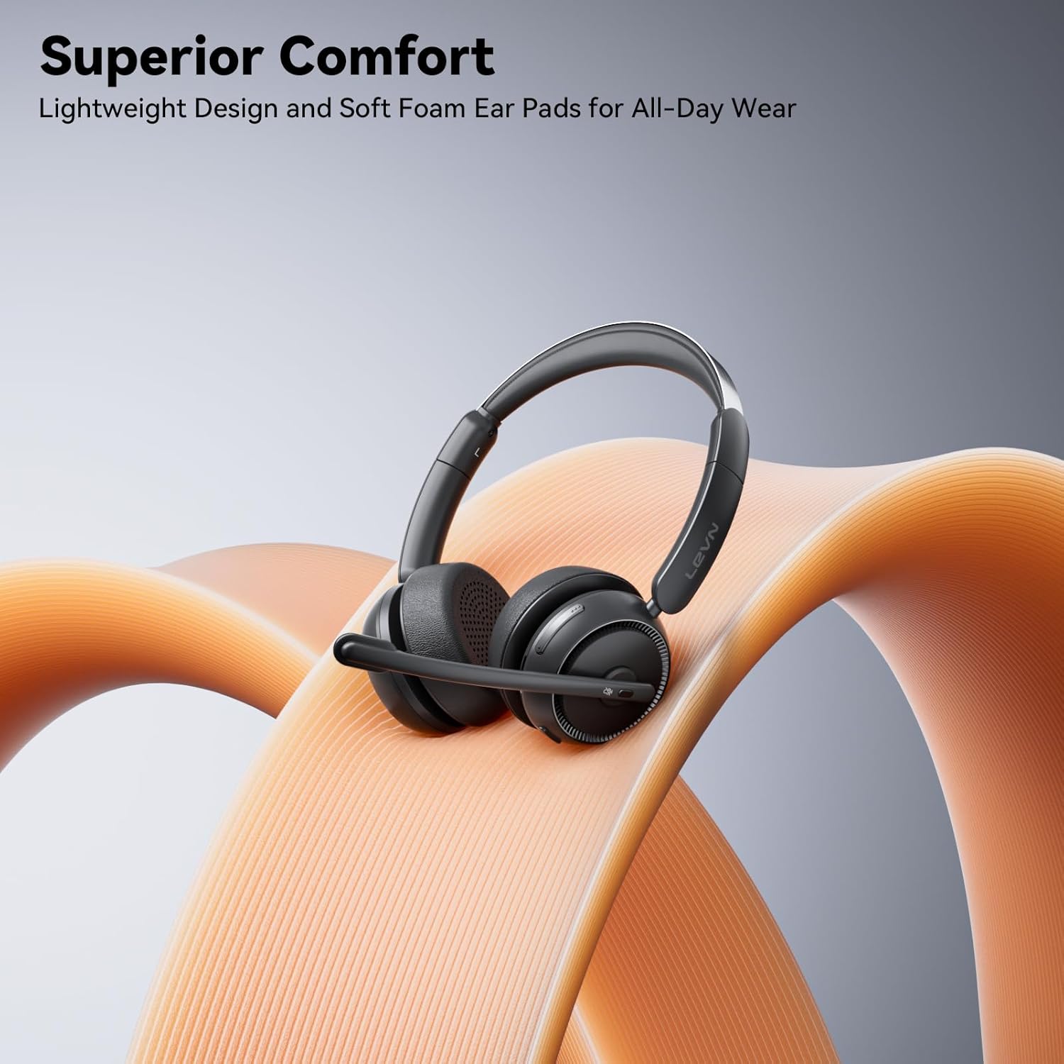 Bluetooth Wireless Headset with Noise Cancelling Mic for Work from Home Office PC Calls - Image 5
