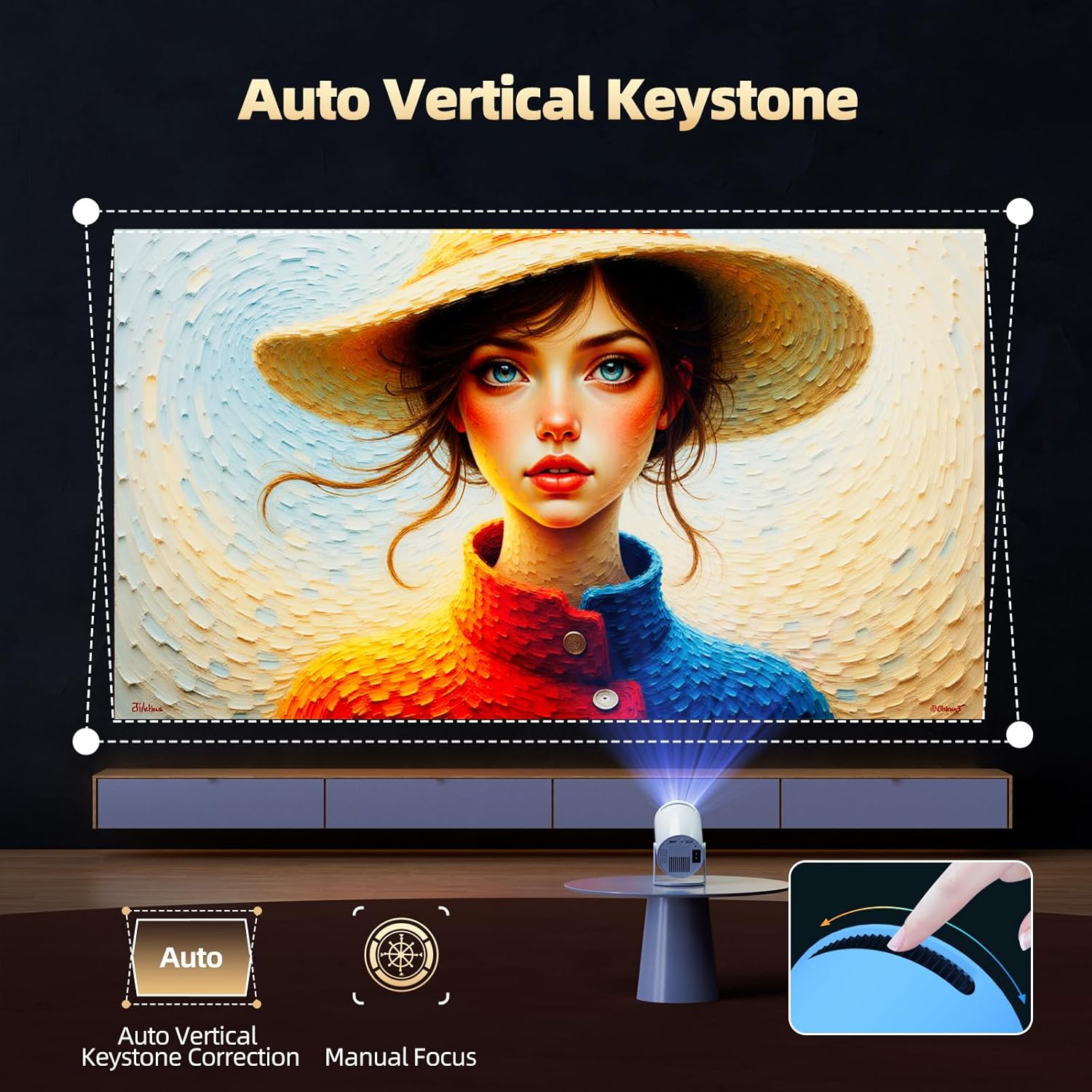 2025 WiFi Bluetooth Mini Portable Projector, 4K Support, Android 11.0 Smart, 270° Rotation - Image 5