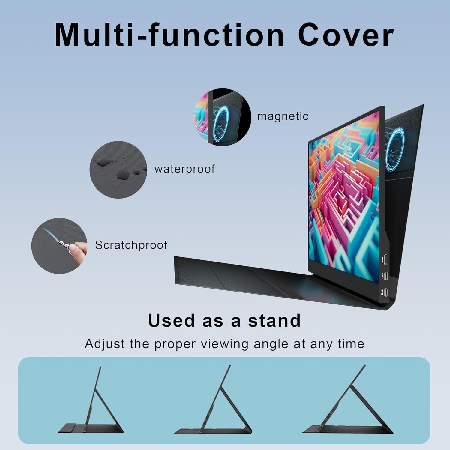 15.6 Inch FHD Portable Monitor Second Screen Extender for Laptops Computers and Gaming - Image 5