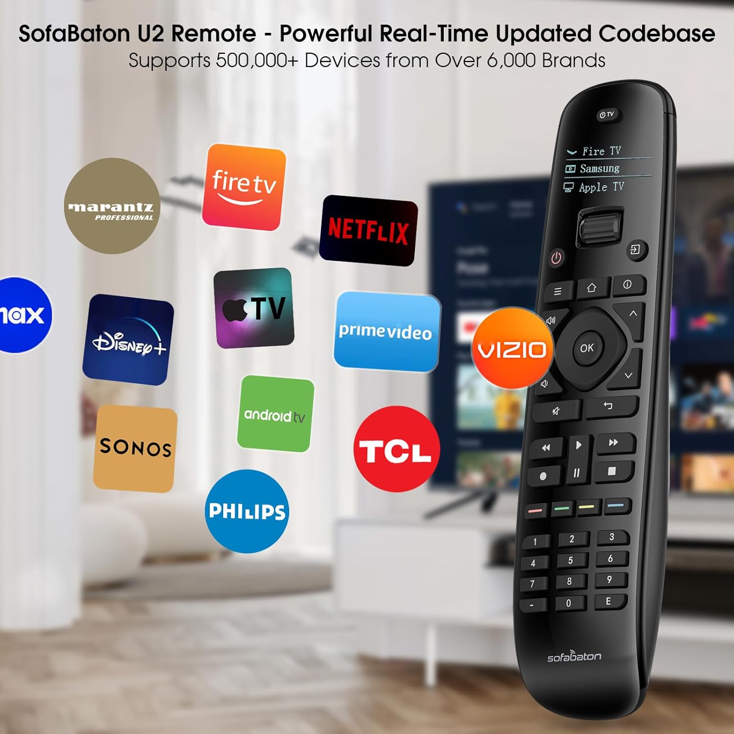 SofaBaton U2 Backlit Universal Remote Control for TV Soundbar DVD Blu-ray Projector and More - Image 5