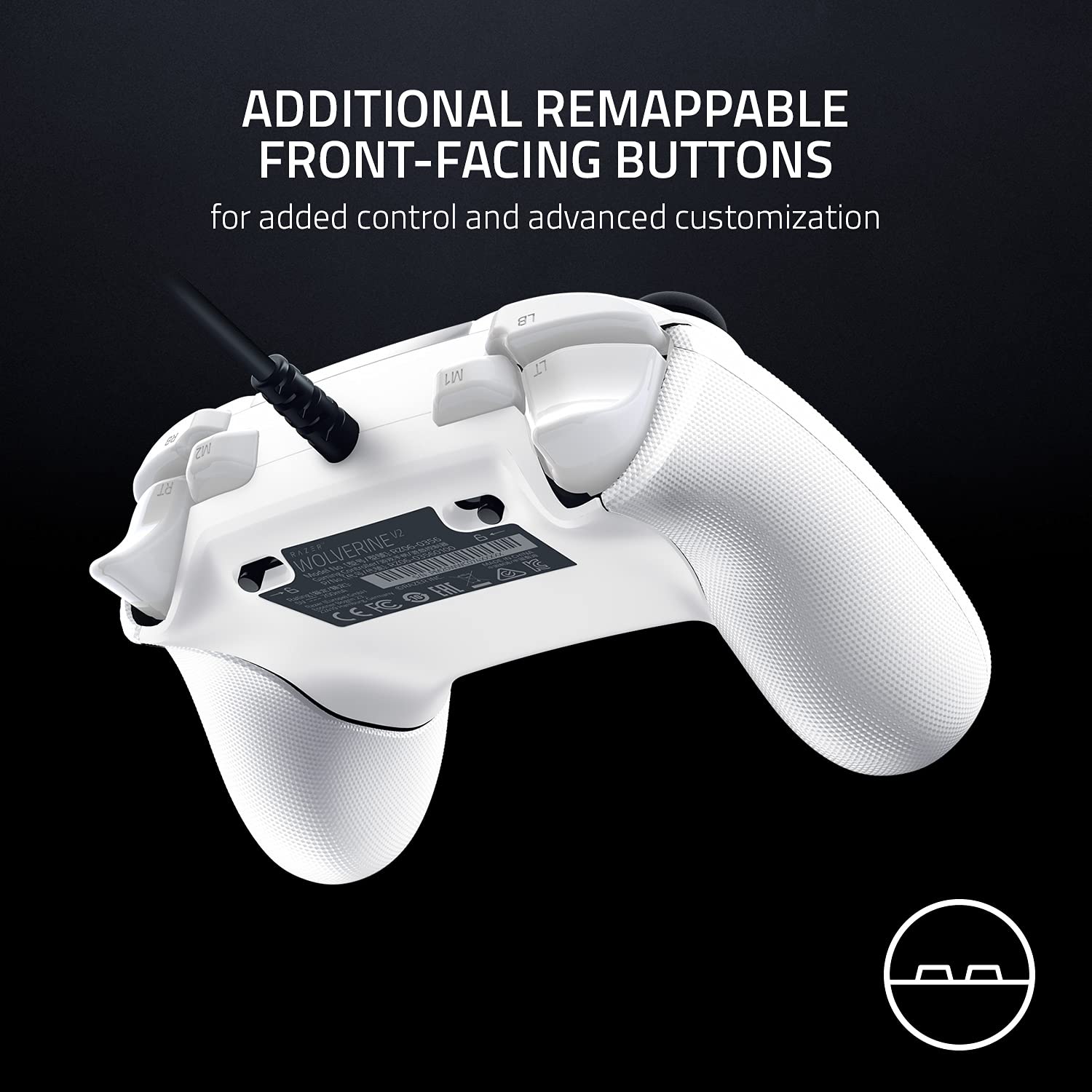 Razer Wolverine V2 Wired Gaming Controller for Xbox Series X|S One PC White with Remappable Buttons - Image 3